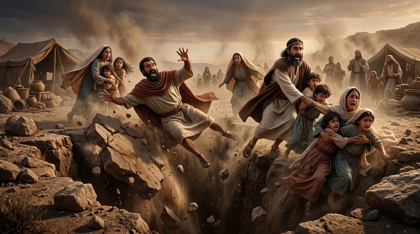 The Earth Opens Beneath The Rebellious Conspirators
