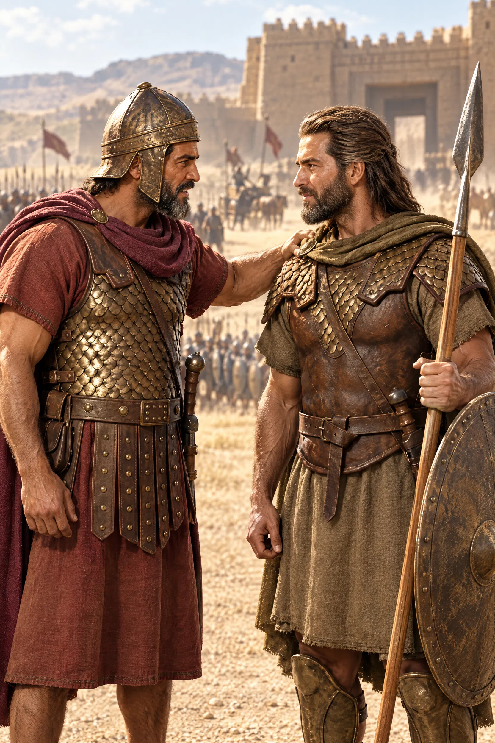 Joab Encourages Abishai Before Battle