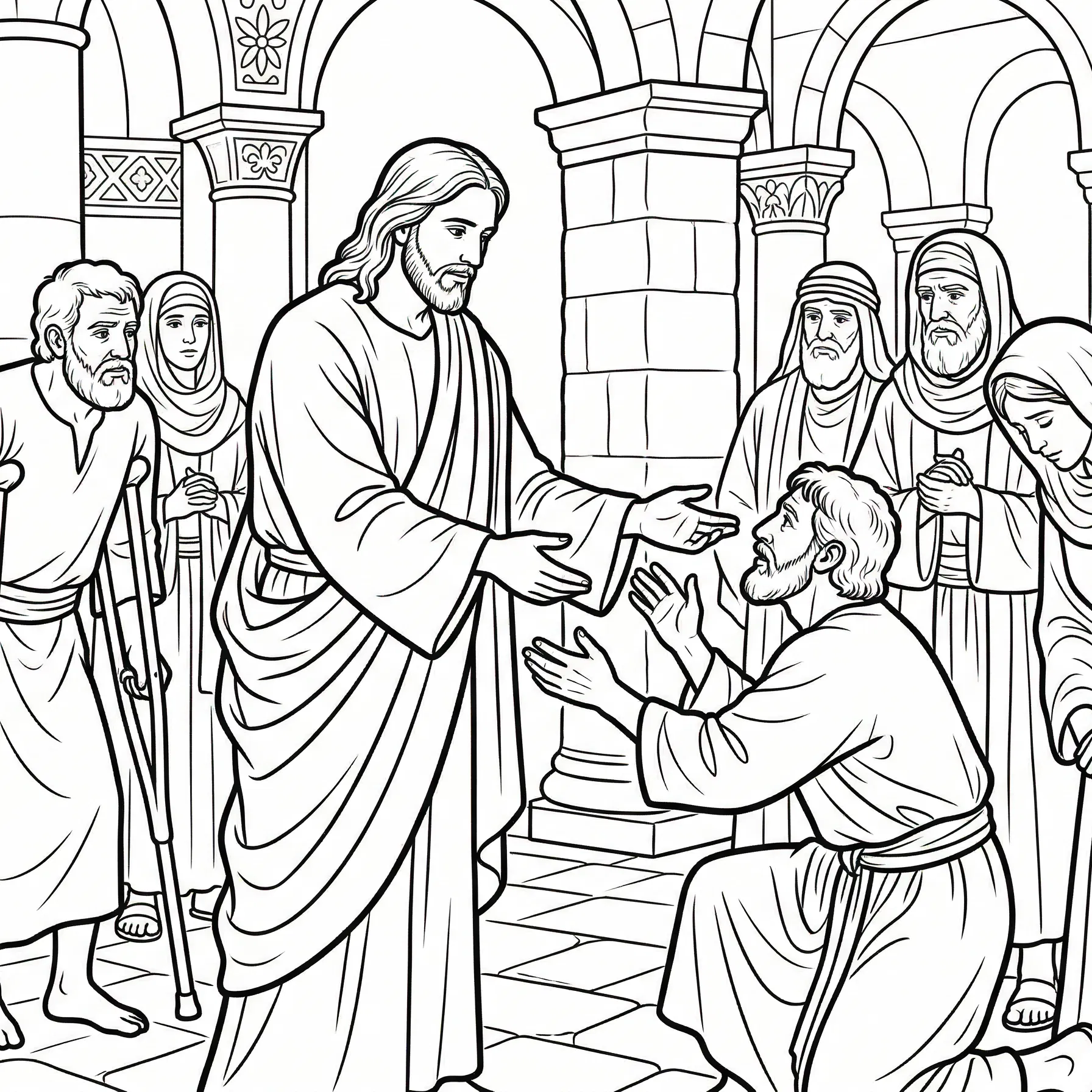 Jesus Healing the Sick in the Temple