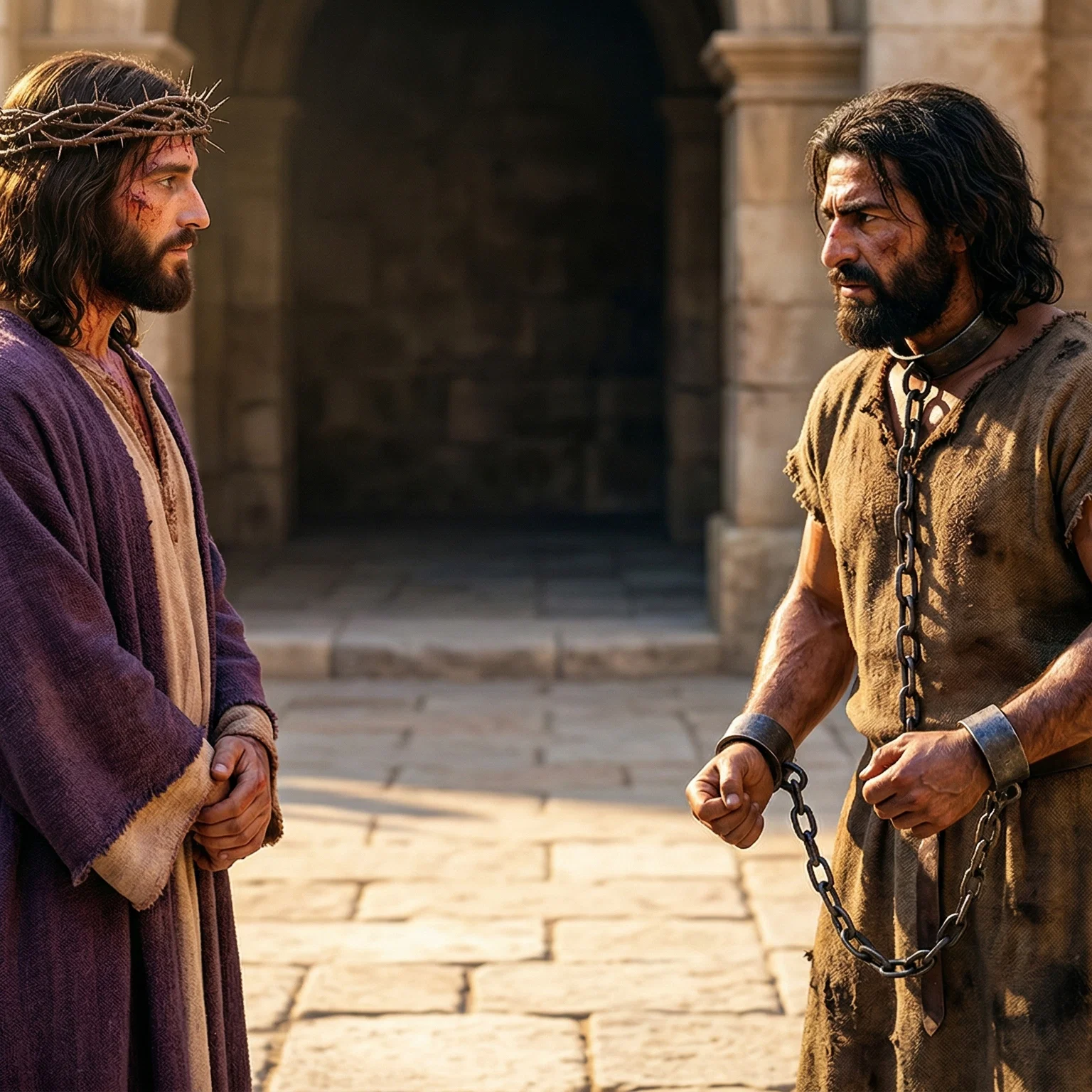 Jesus and Barabbas in the Courtyard