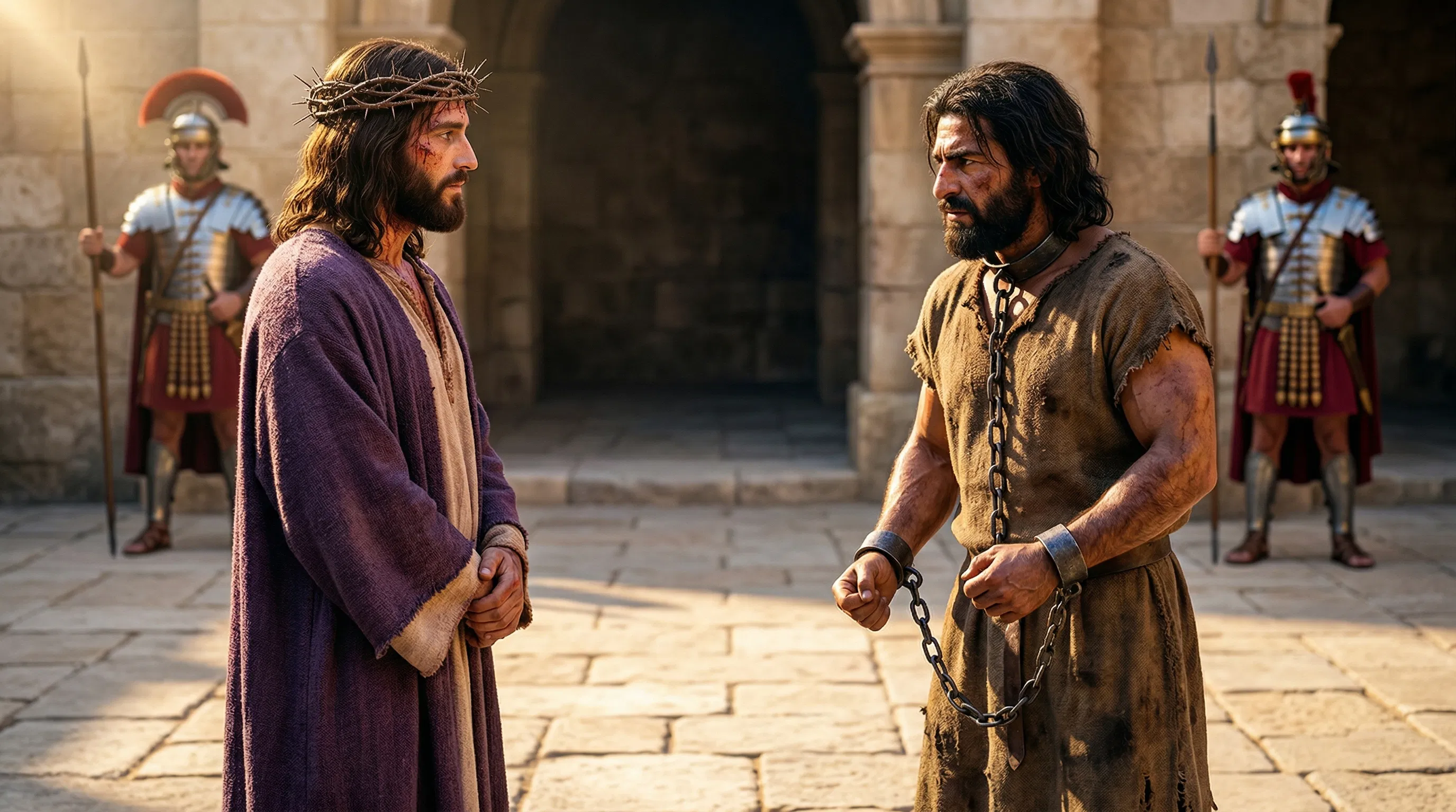 Jesus and Barabbas in the Courtyard
