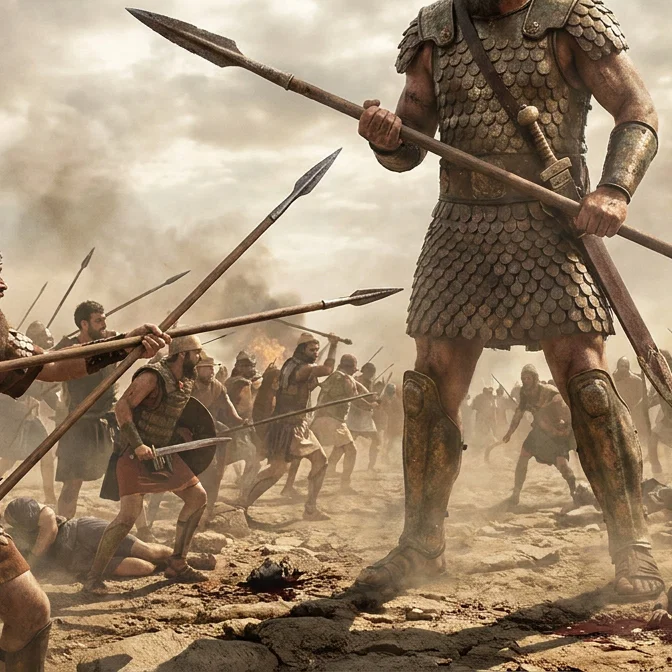 David and Abishai Facing the Giant