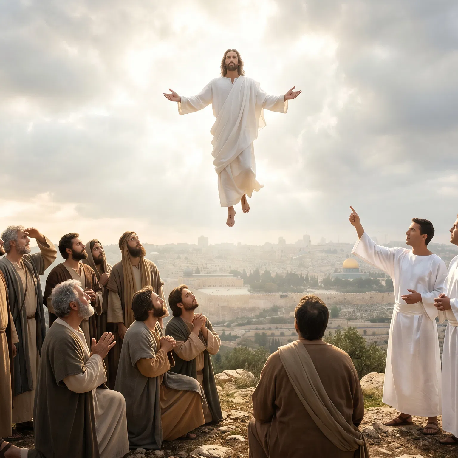 Jesus Ascends From the Mount of Olives