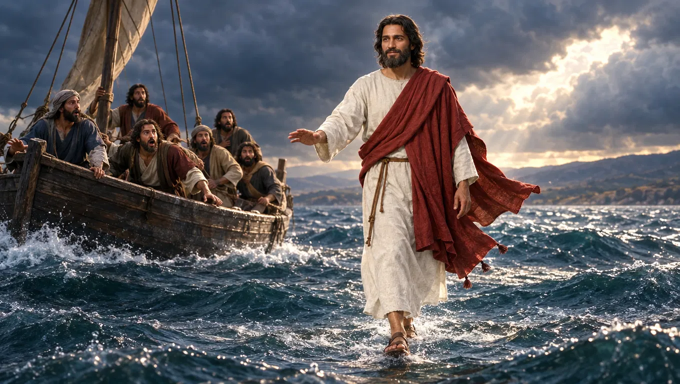Jesus Walking on the Sea Toward the Disciples' Boat