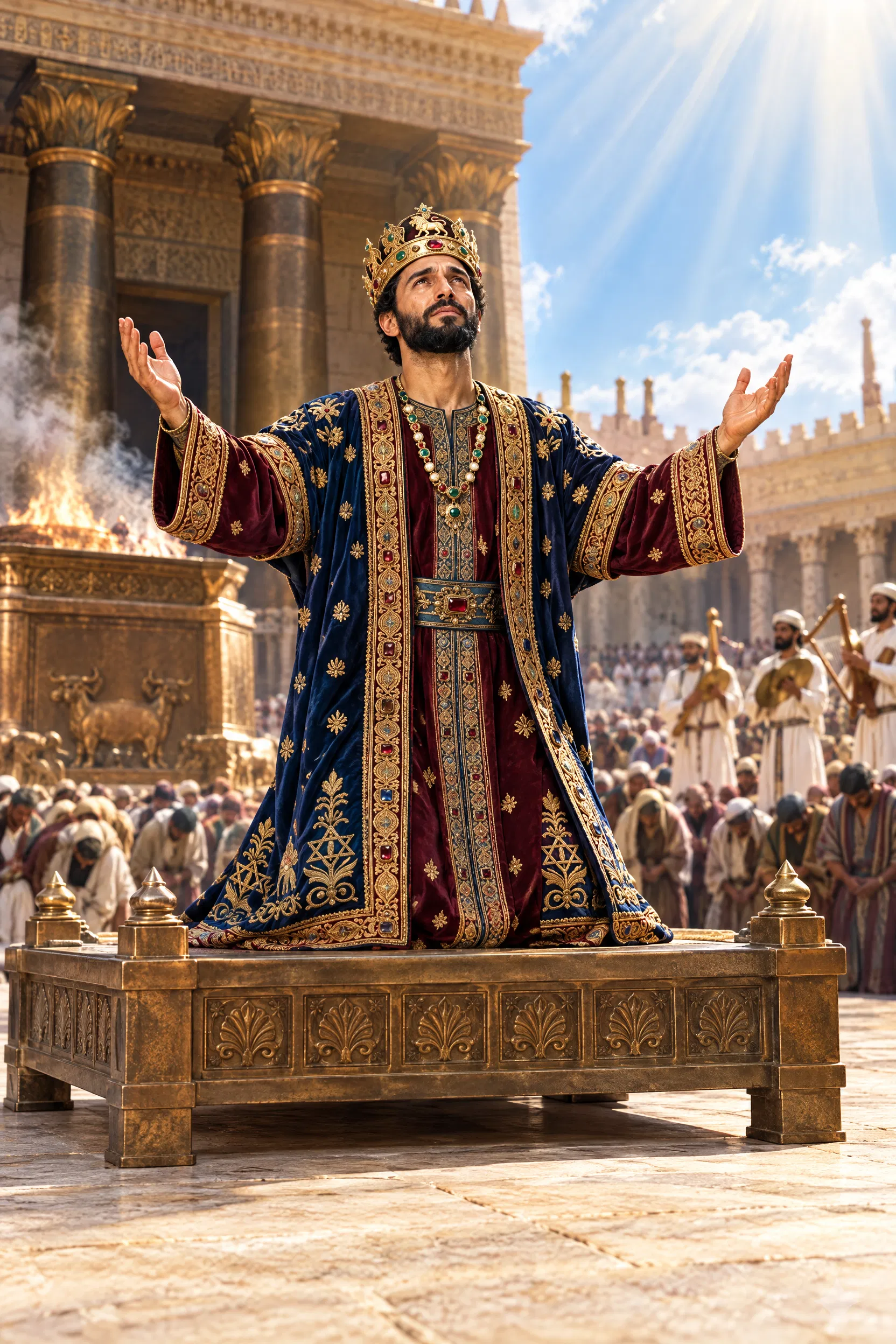 Solomon Prays on the Bronze Platform