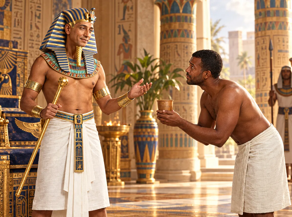 The Chief Butler Gives Pharaoh the Cup