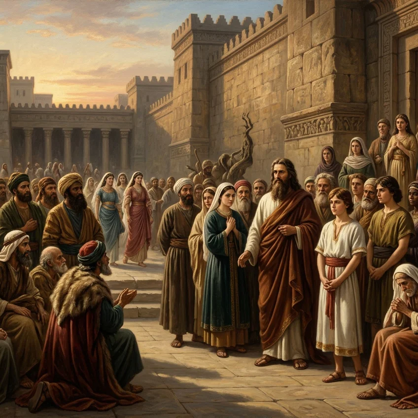 God's people in the temple