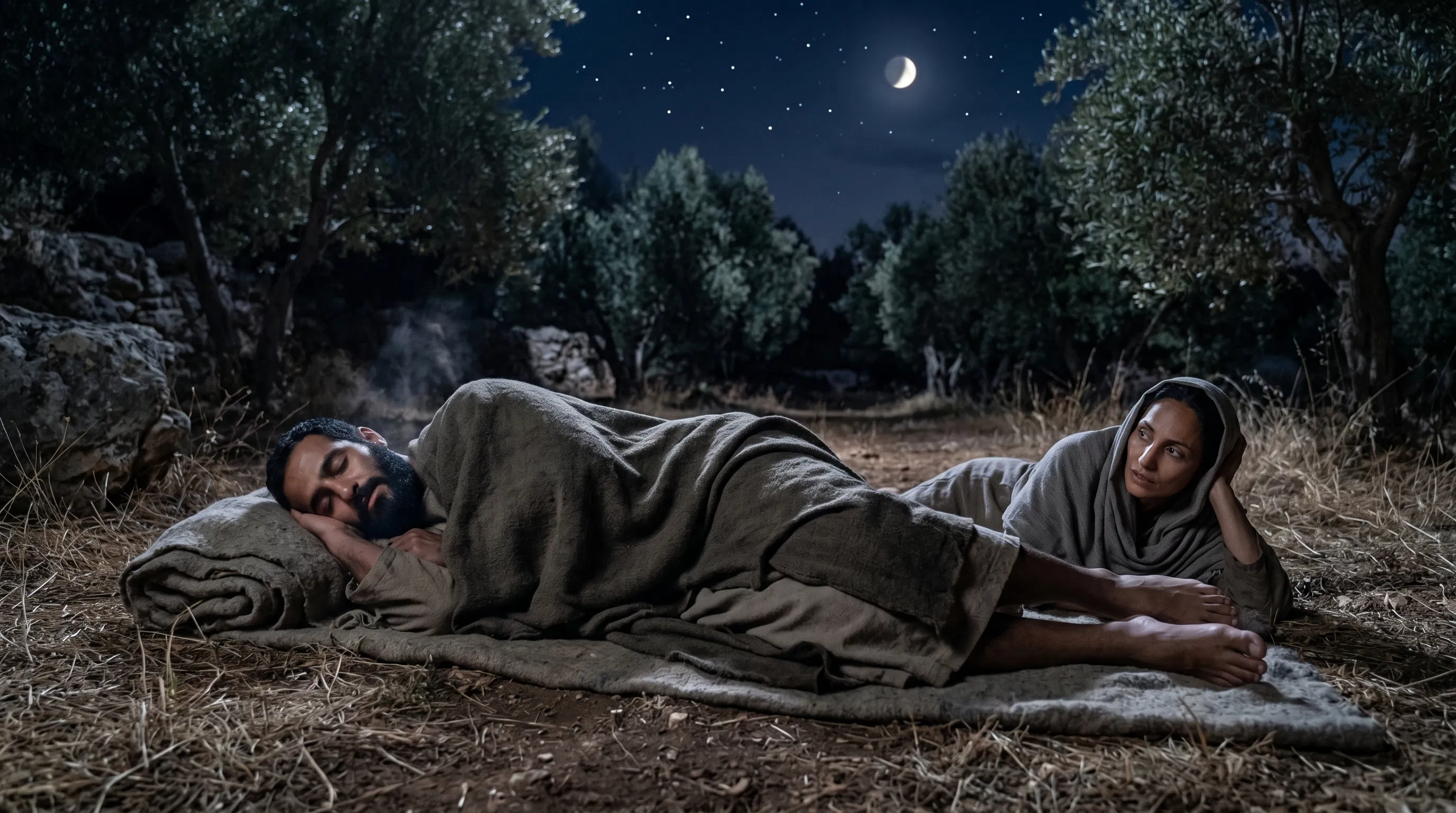 Ruth Lies at the Feet of Sleeping Boaz