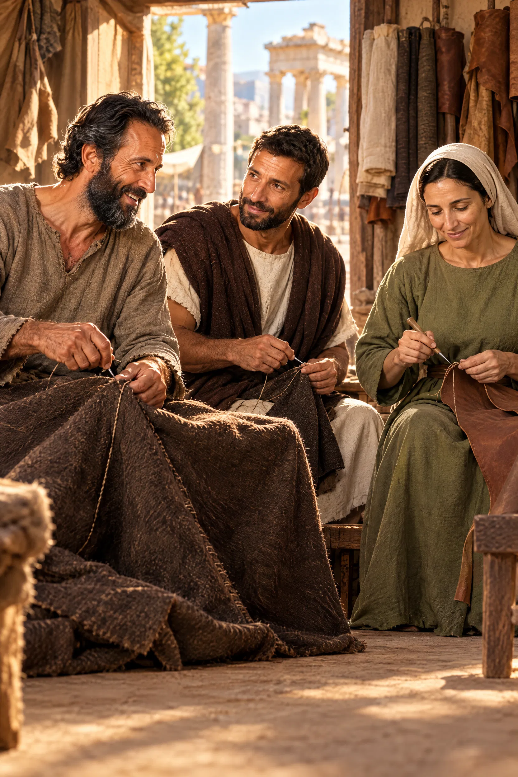Paul Makes Tents with Aquila and Priscilla