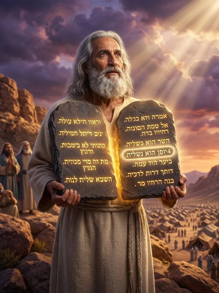 Moses Holding the Two Tablets of the Law