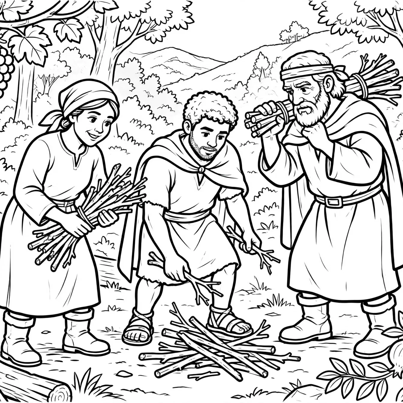 Young Harvesters Gathering Sacred Timber