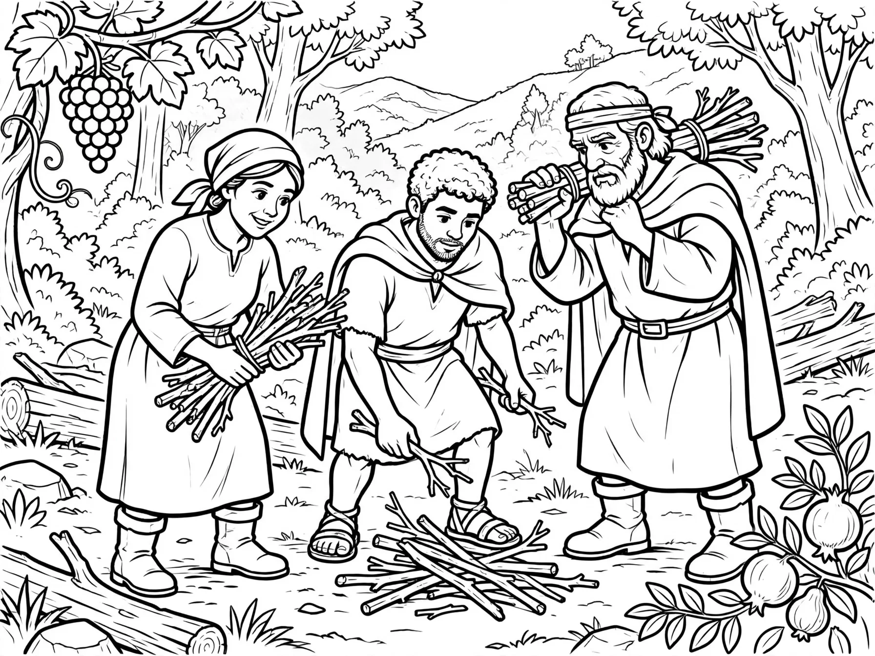 Young Harvesters Gathering Sacred Timber
