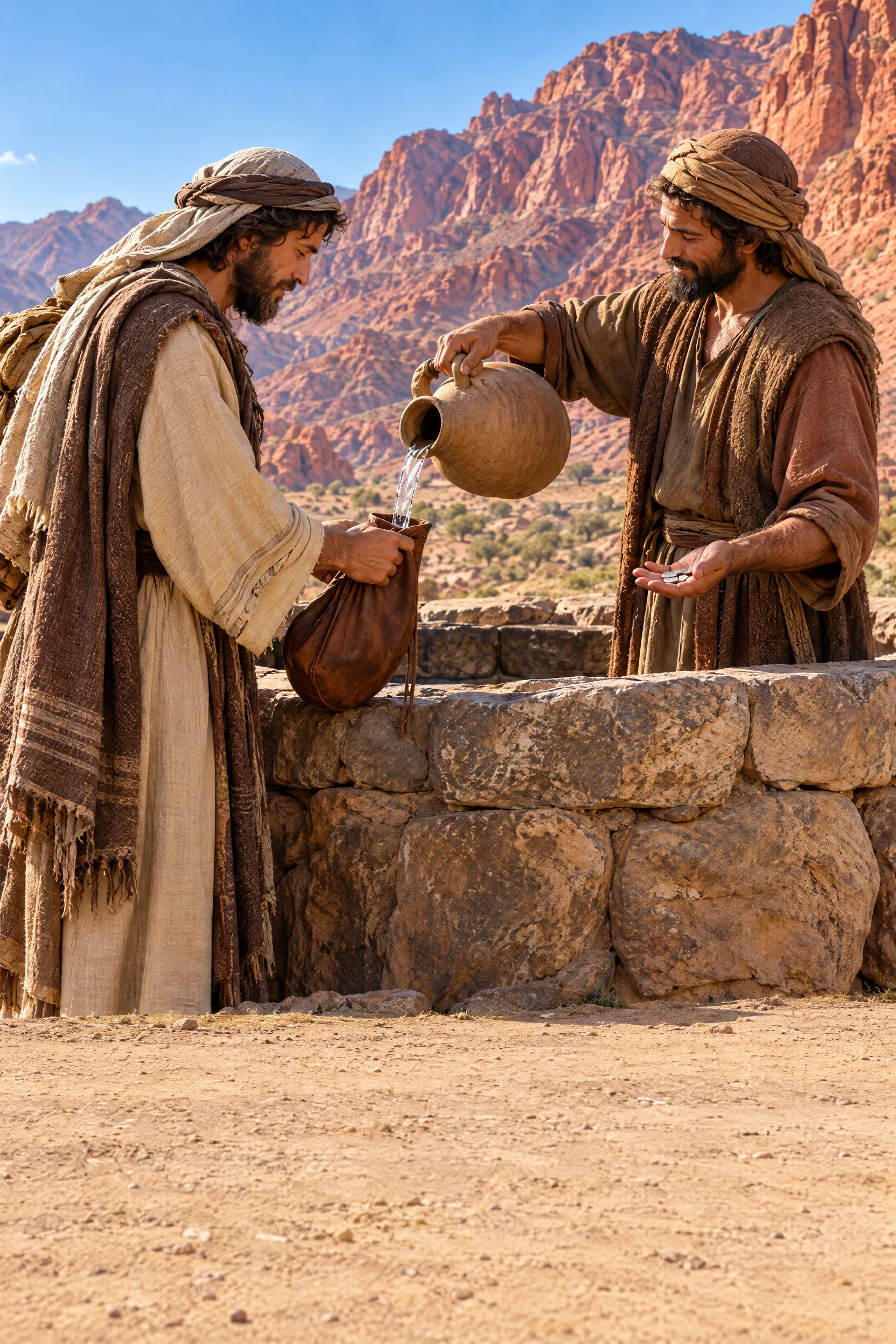 Israelite Buys Water from an Edomite at a Well
