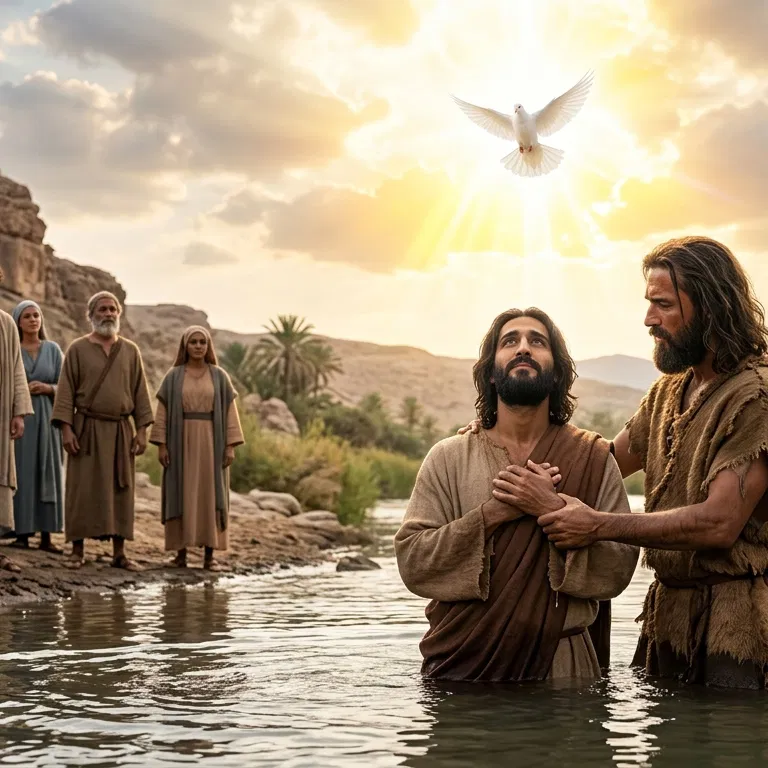 John Baptizes Jesus in the Jordan