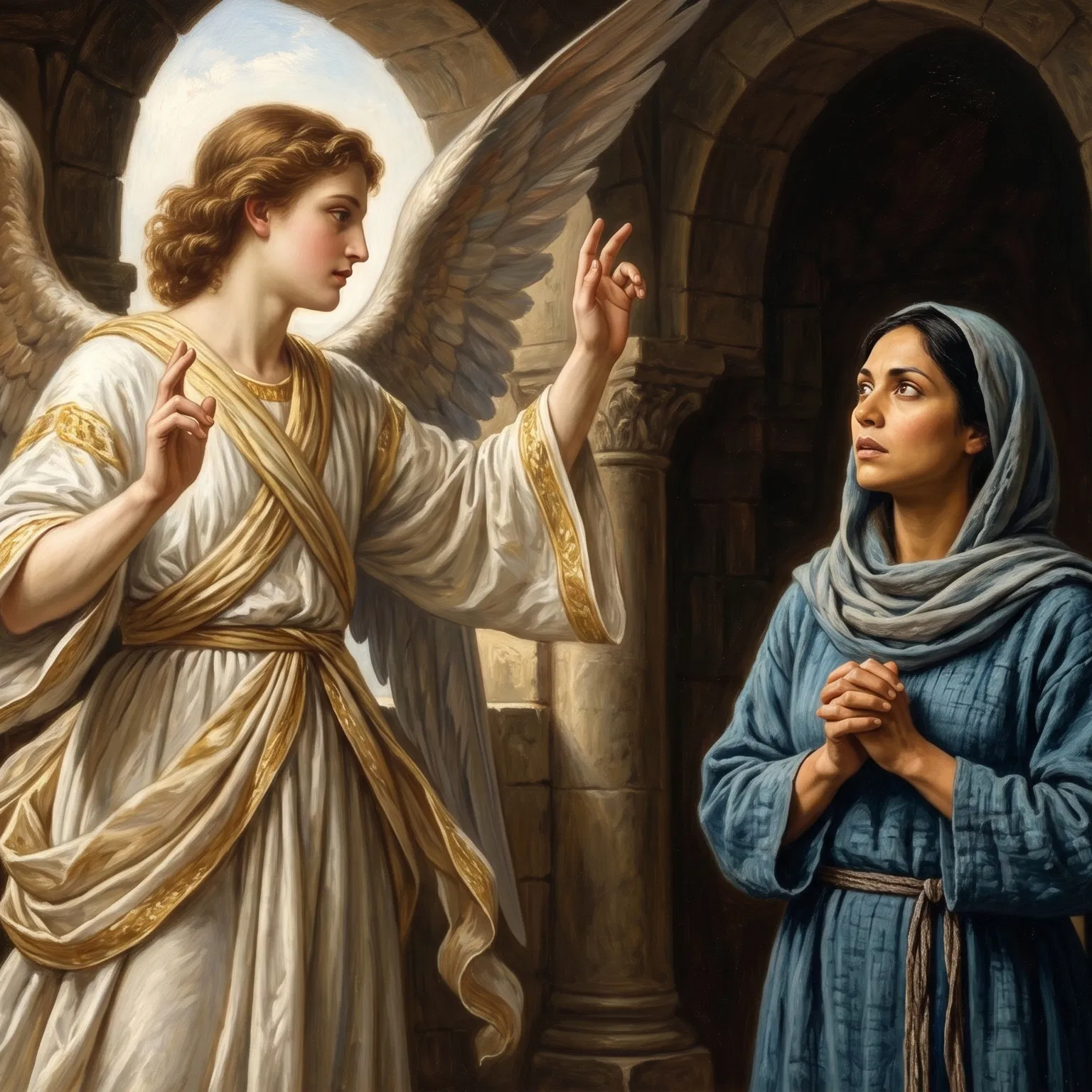 Mary Seeking Truth From Gabriel