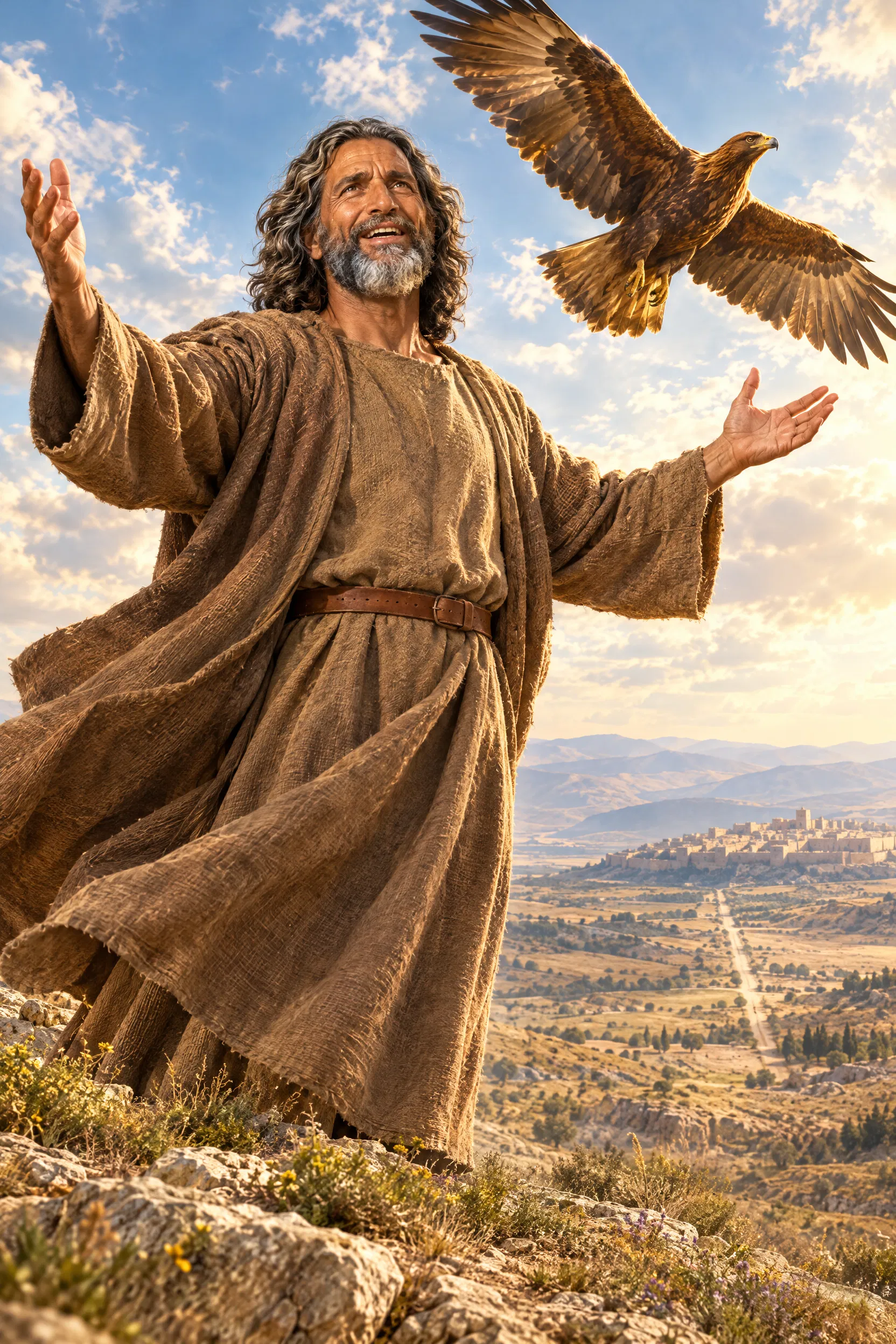 Isaiah Calls Out Comfort Beside a Soaring Eagle