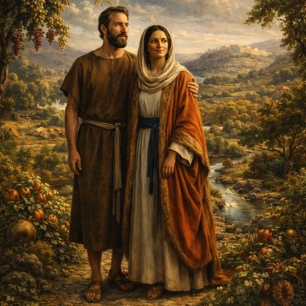 Abram and Sarai Stand in the Land of Canaan