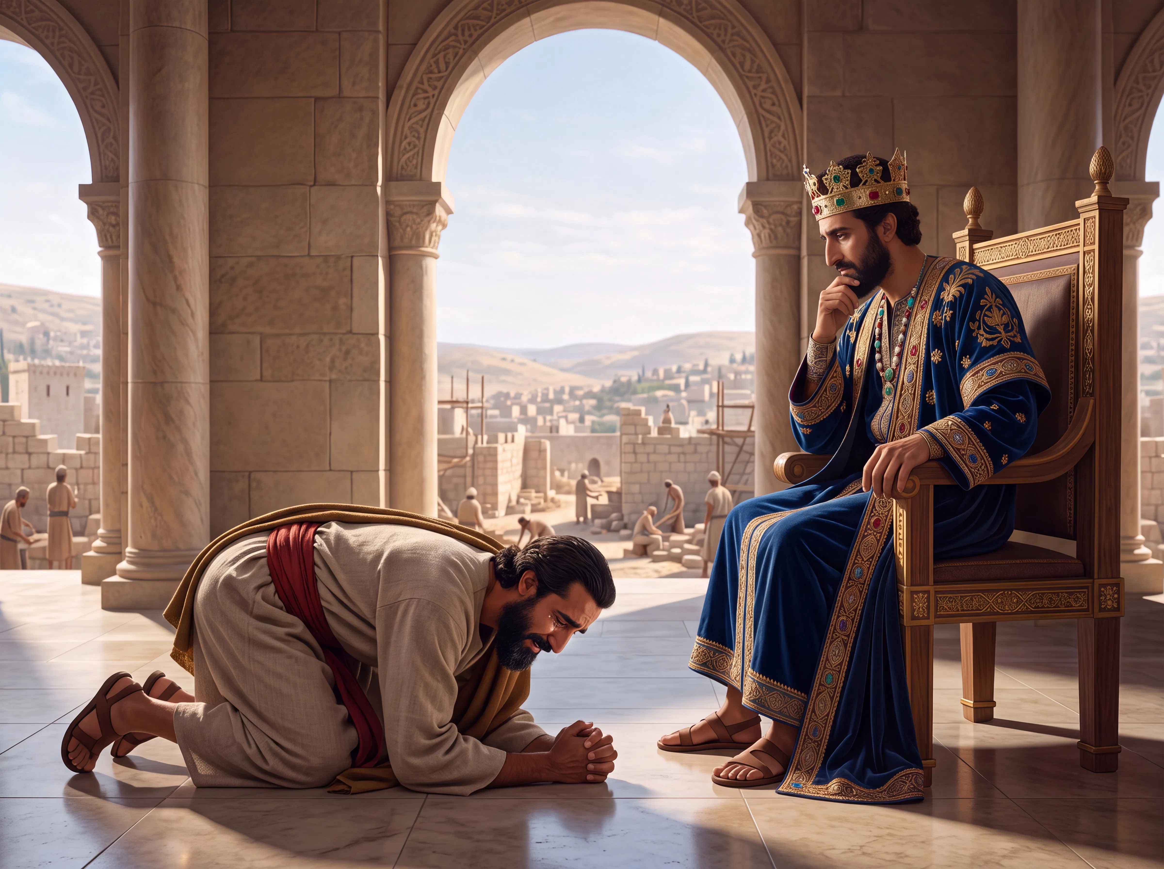 Shimei Begs King Solomon for Mercy