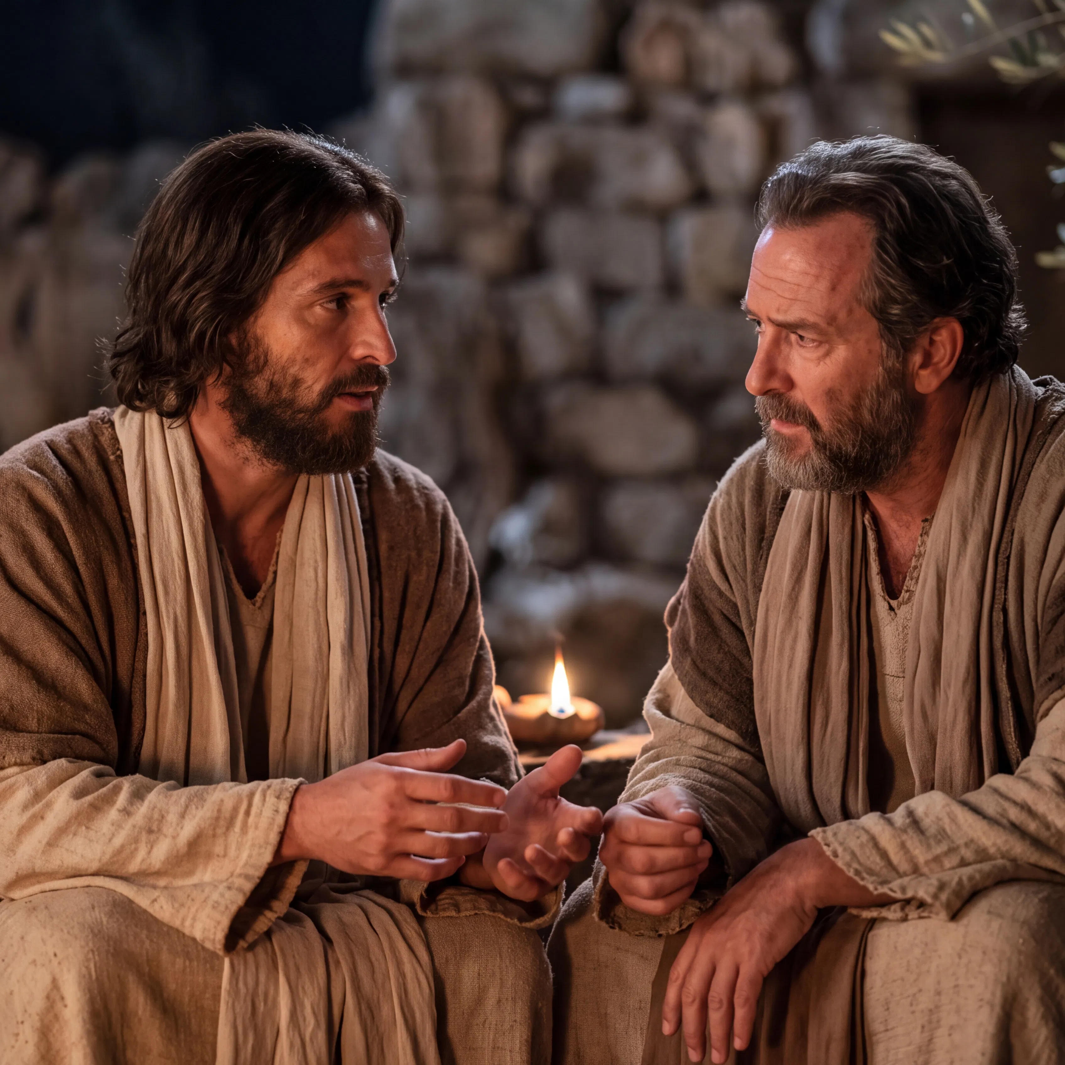 Jesus Talks With Nicodemus at Night