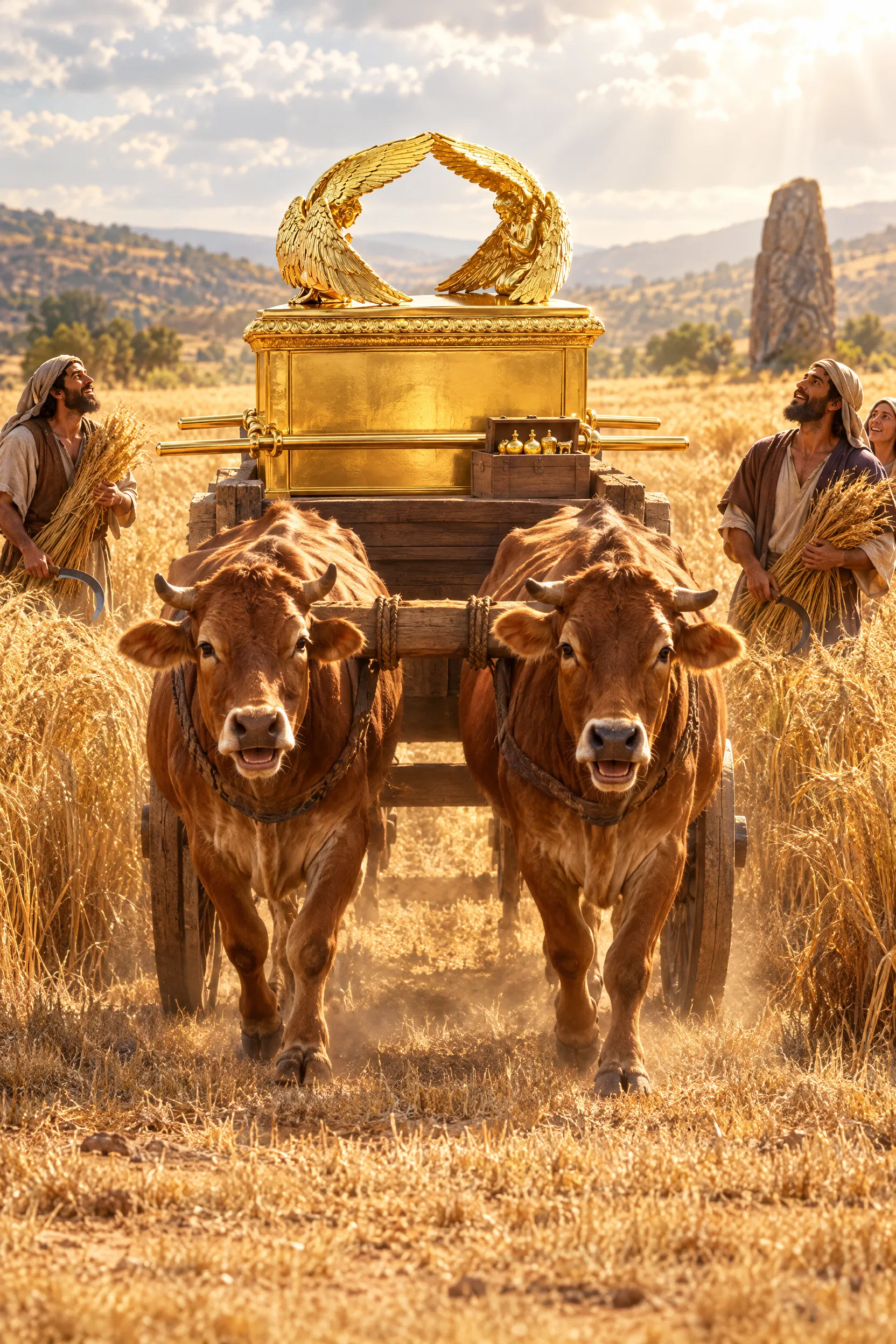 Cows Pull the Ark Into Beth-shemesh Fields