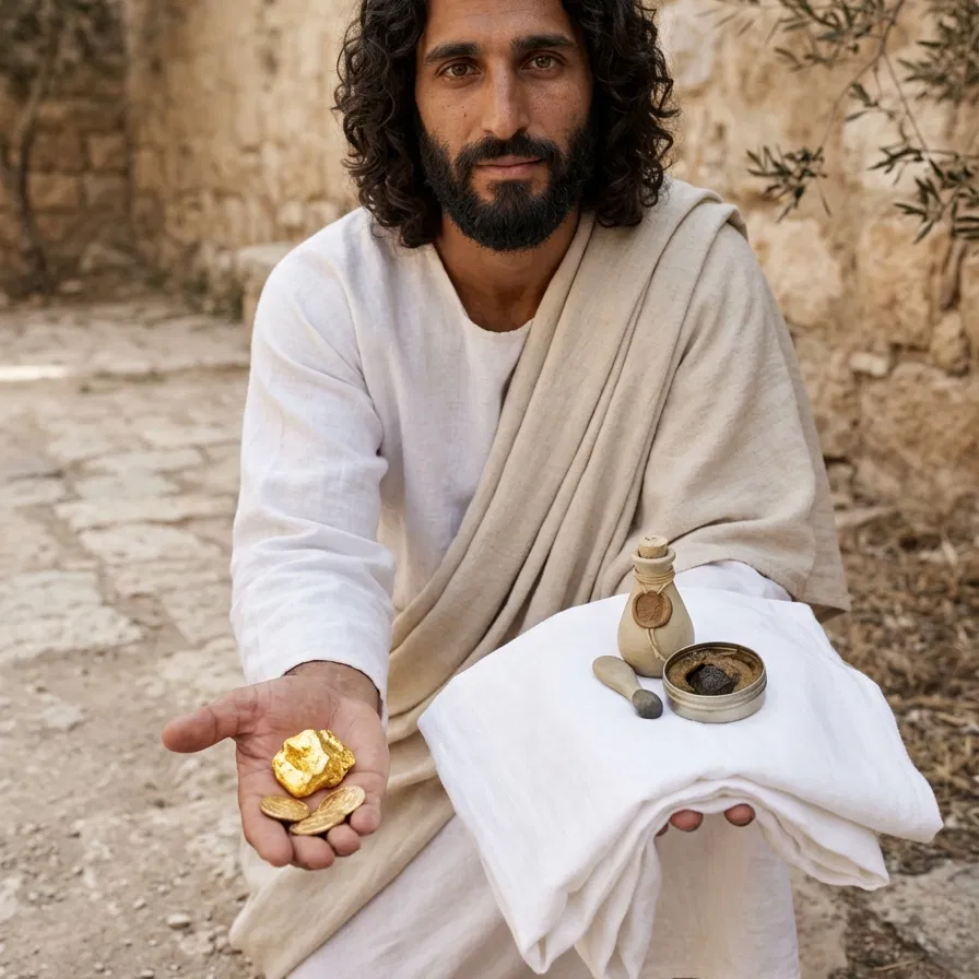 Jesus Offers Gold, White Clothing and Eyesalve