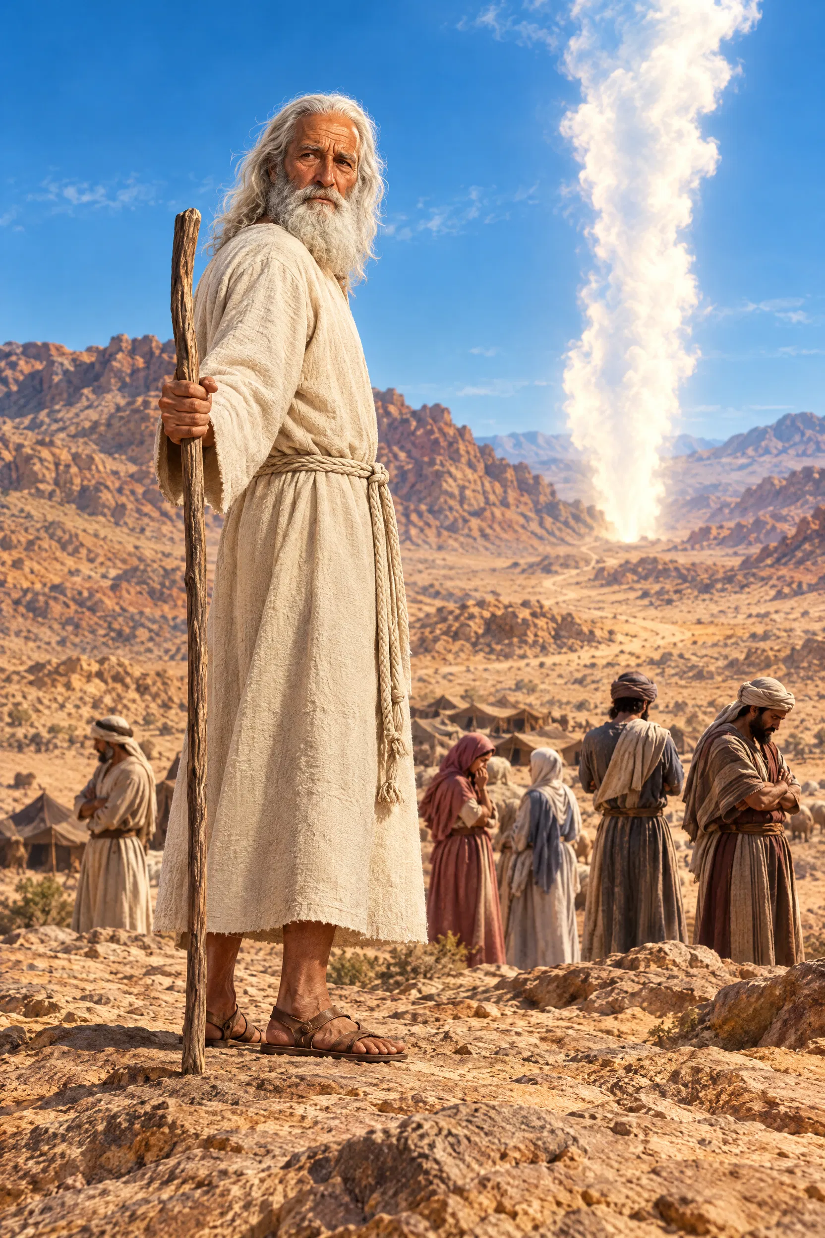 Moses Looks Back at Complaining Israel in the Desert