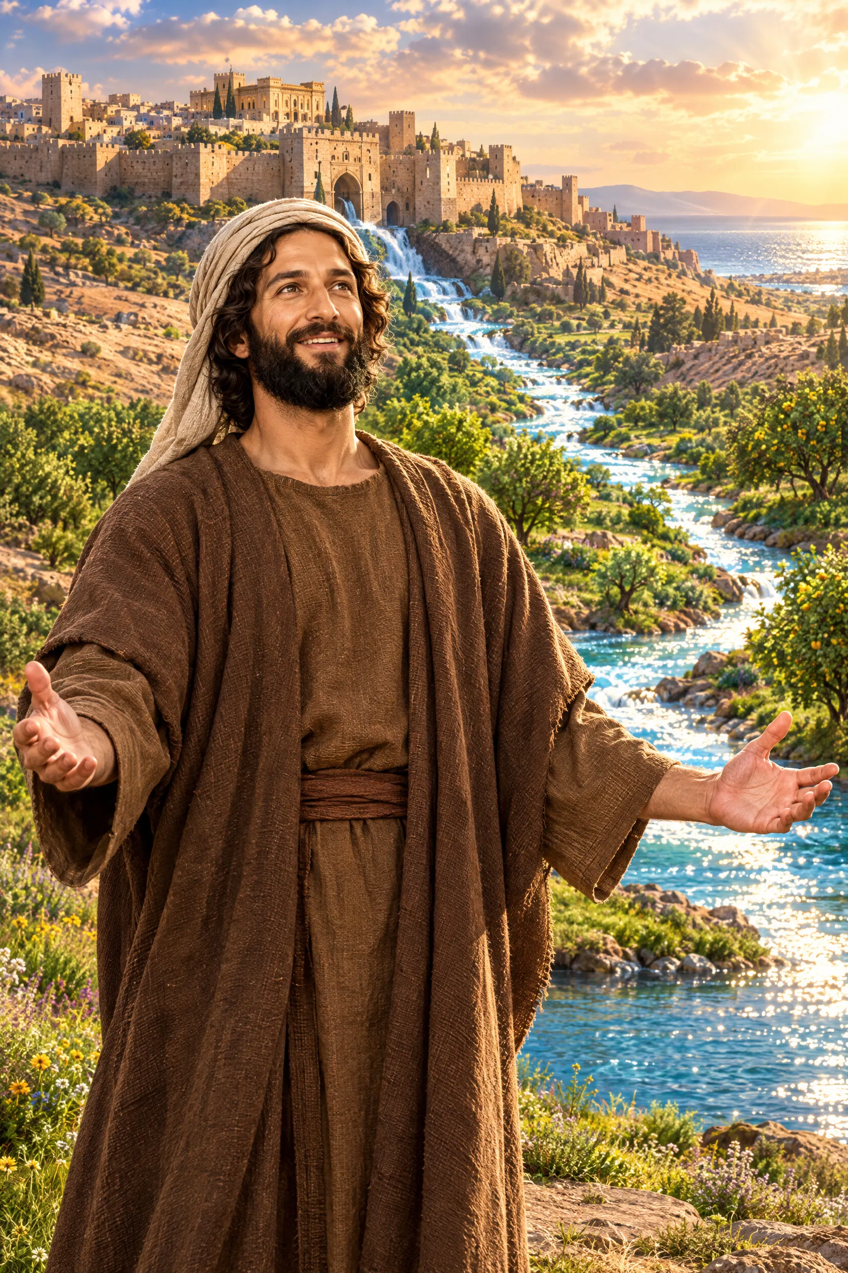Living Waters Flow Out from Jerusalem