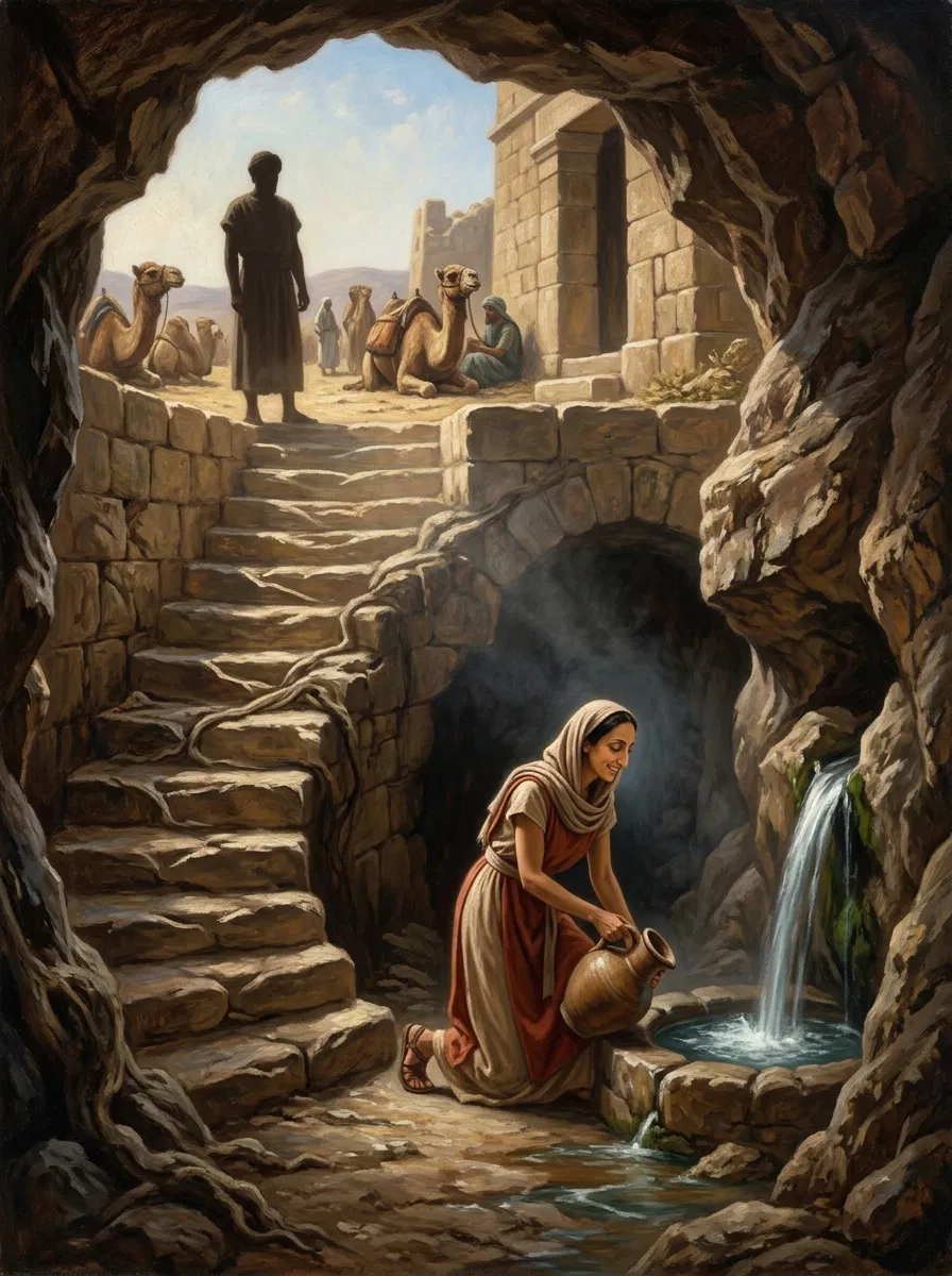Rebekah Drawing Water From a Spring Well
