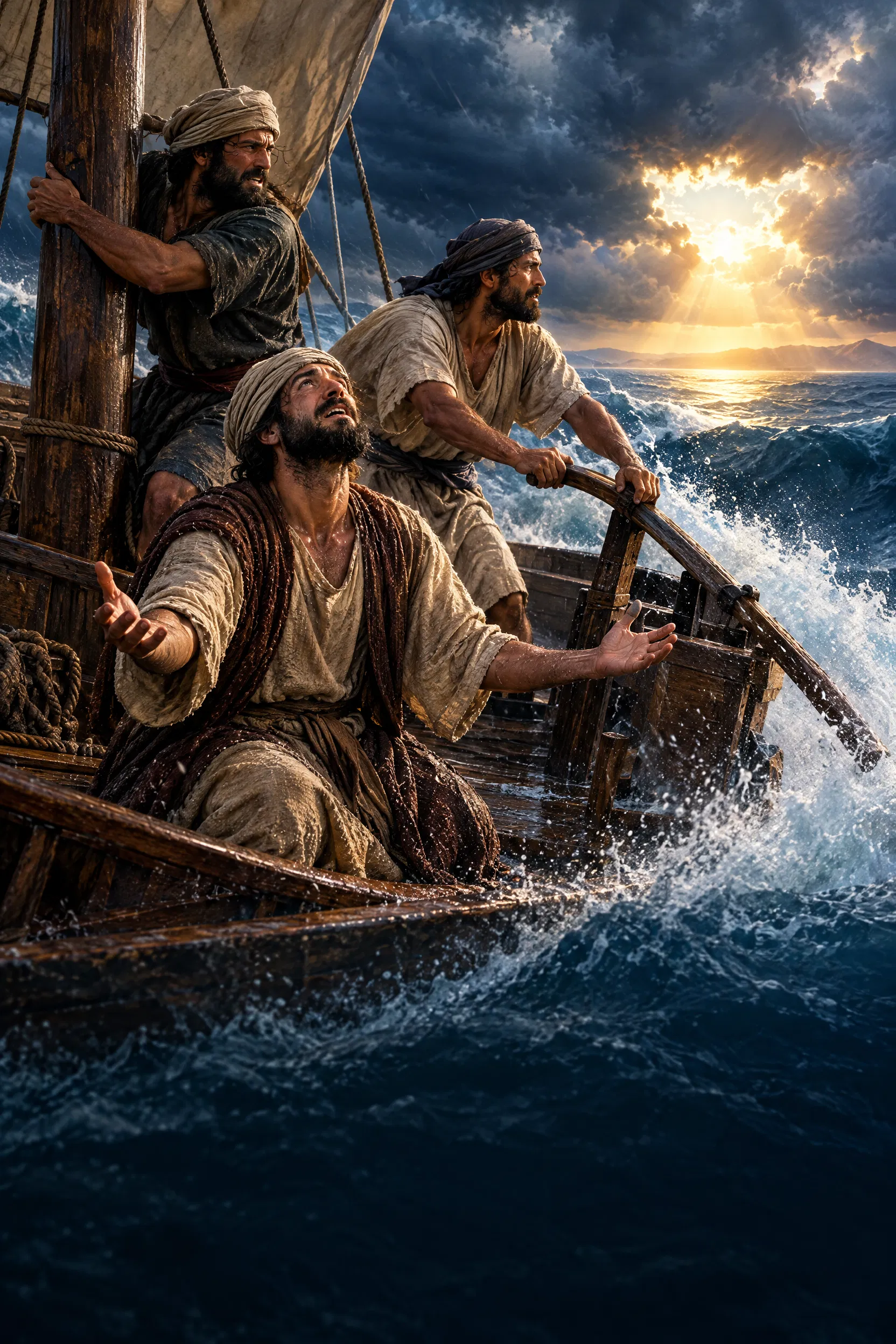 Sailors Cry Out in a Storm at Sea