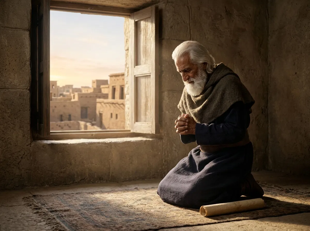 Aged Daniel Praying at an Open Window