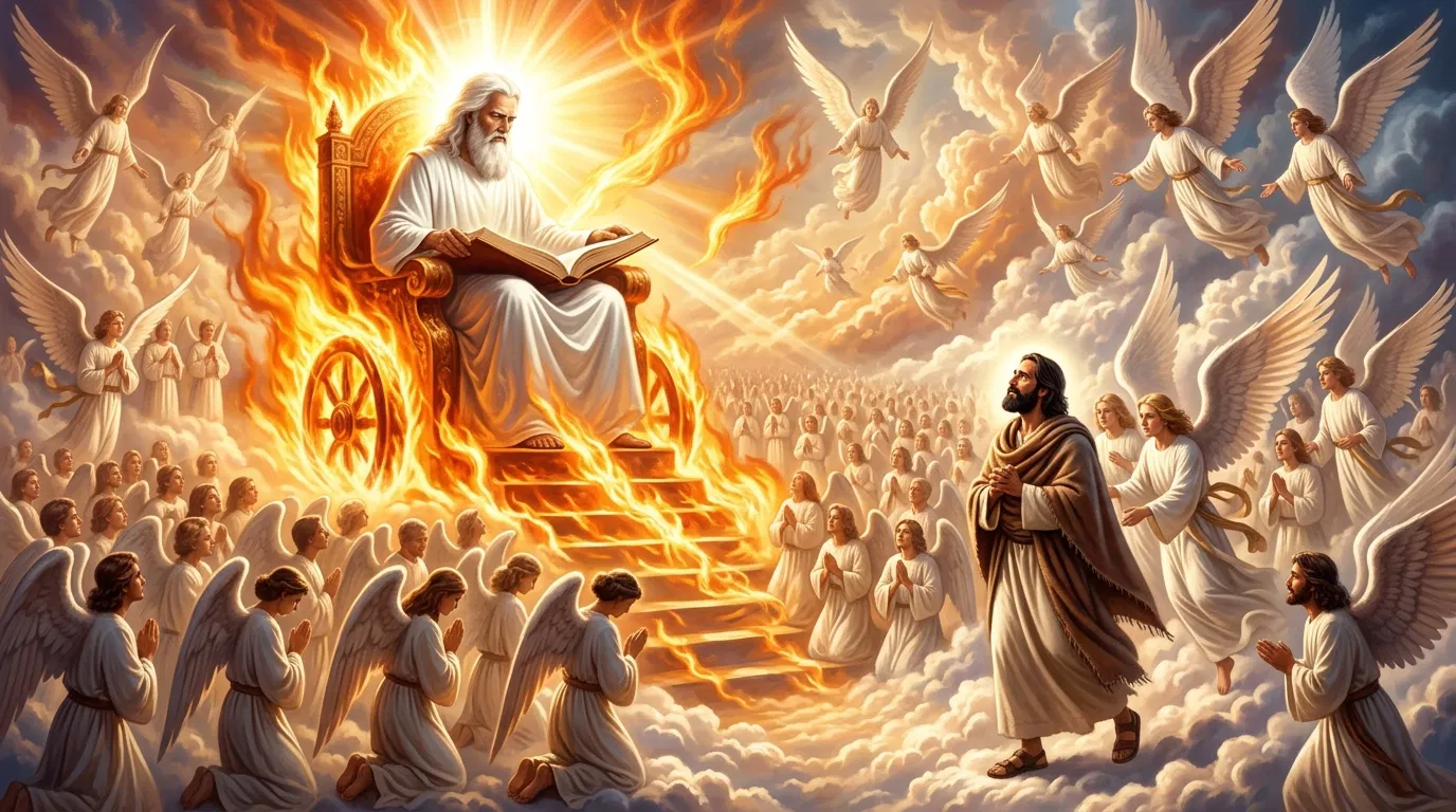 Son of Man Approaches the Ancient of Days