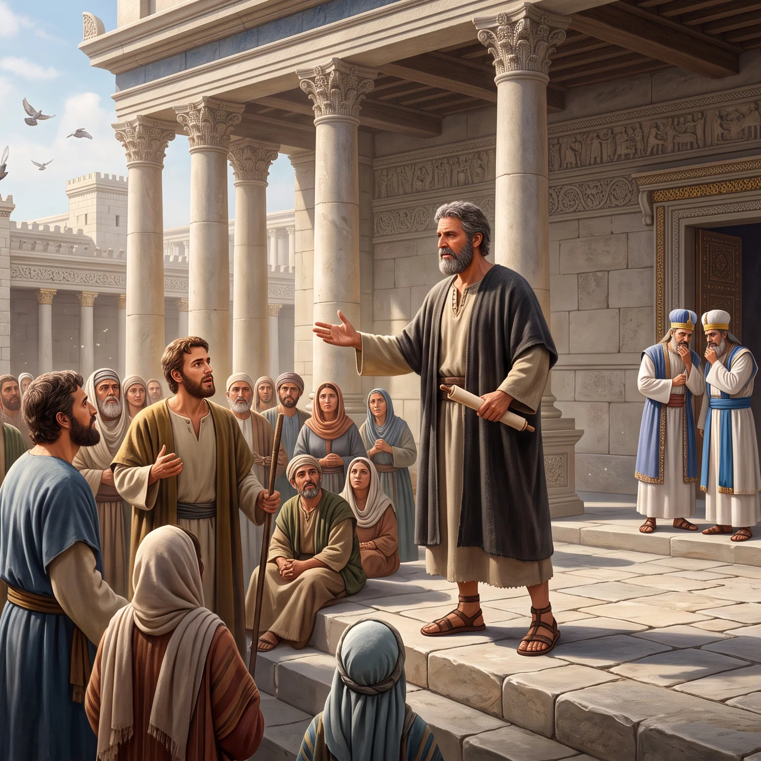 Apostles Proclaiming Truth in the Temple