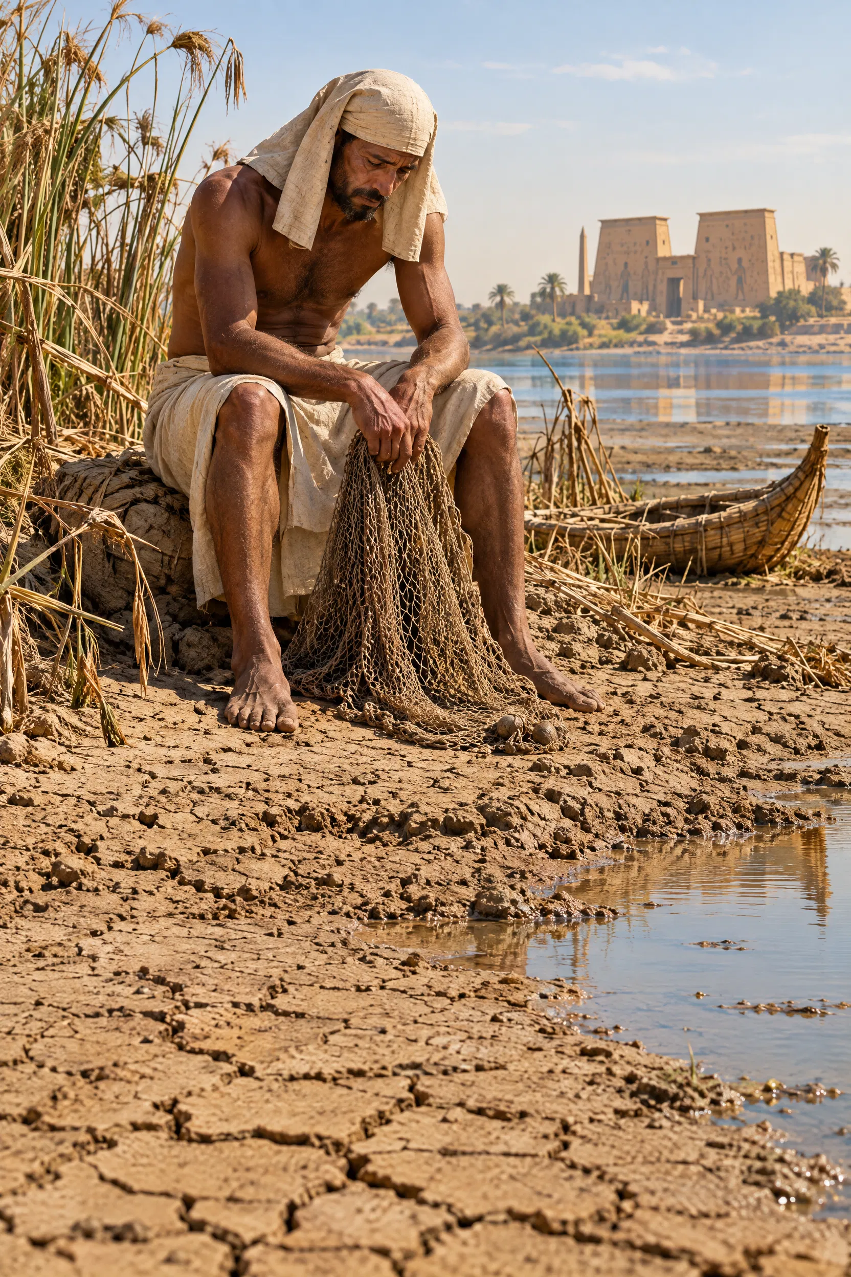 An Egyptian Fisherman Mourns the Dry Nile