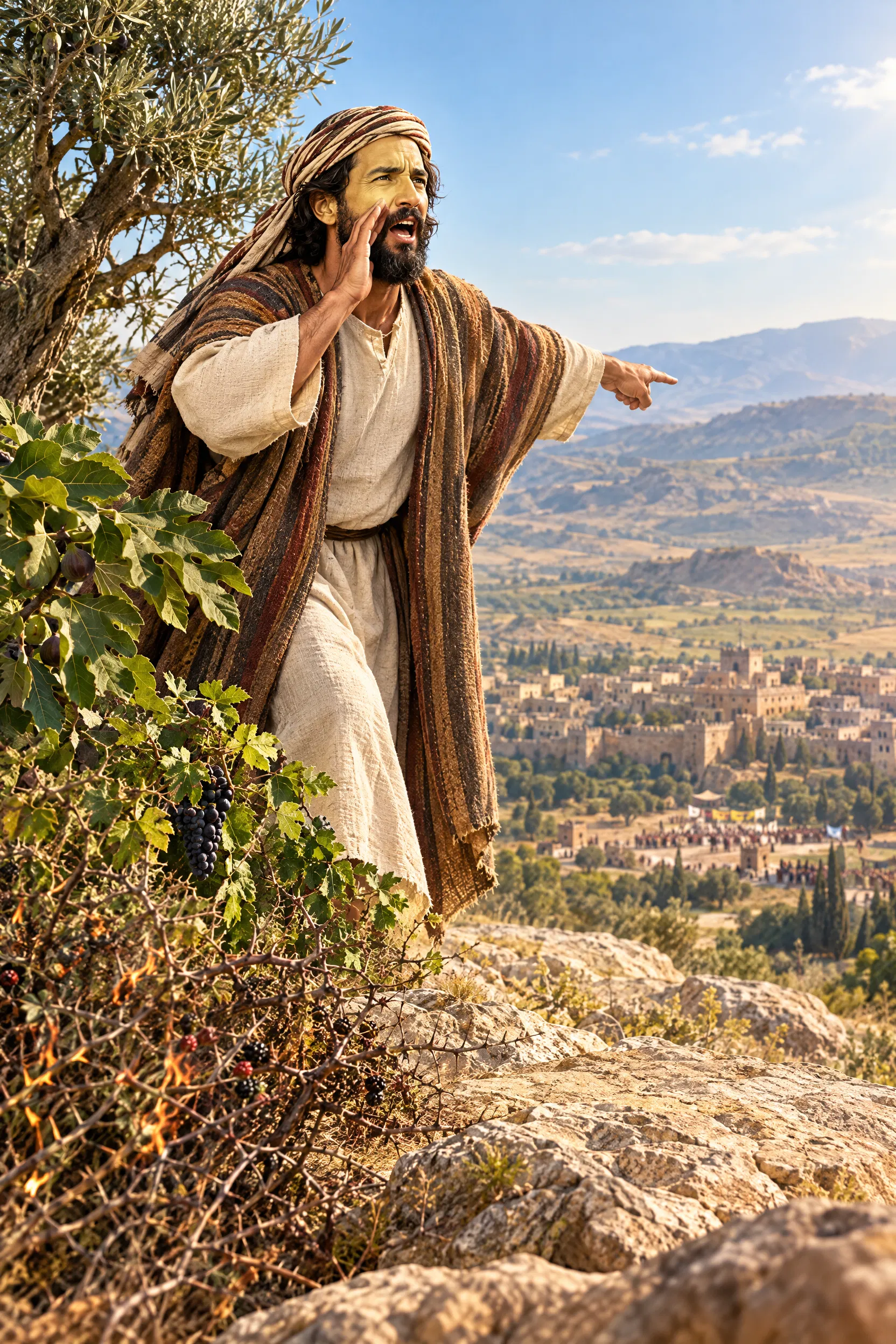 Jotham Calls Out from Mount Gerizim
