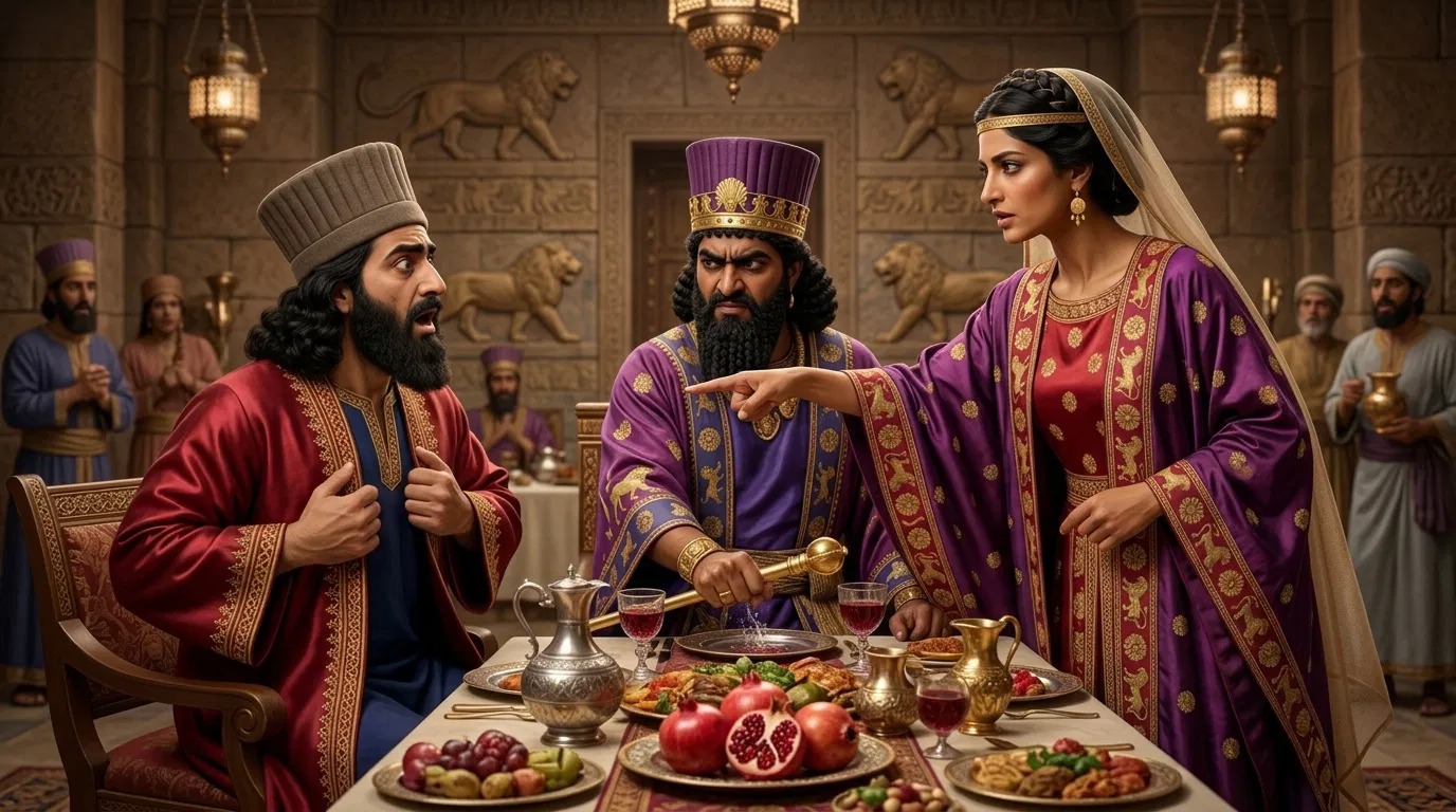 Esther Accuses Haman at the Banquet