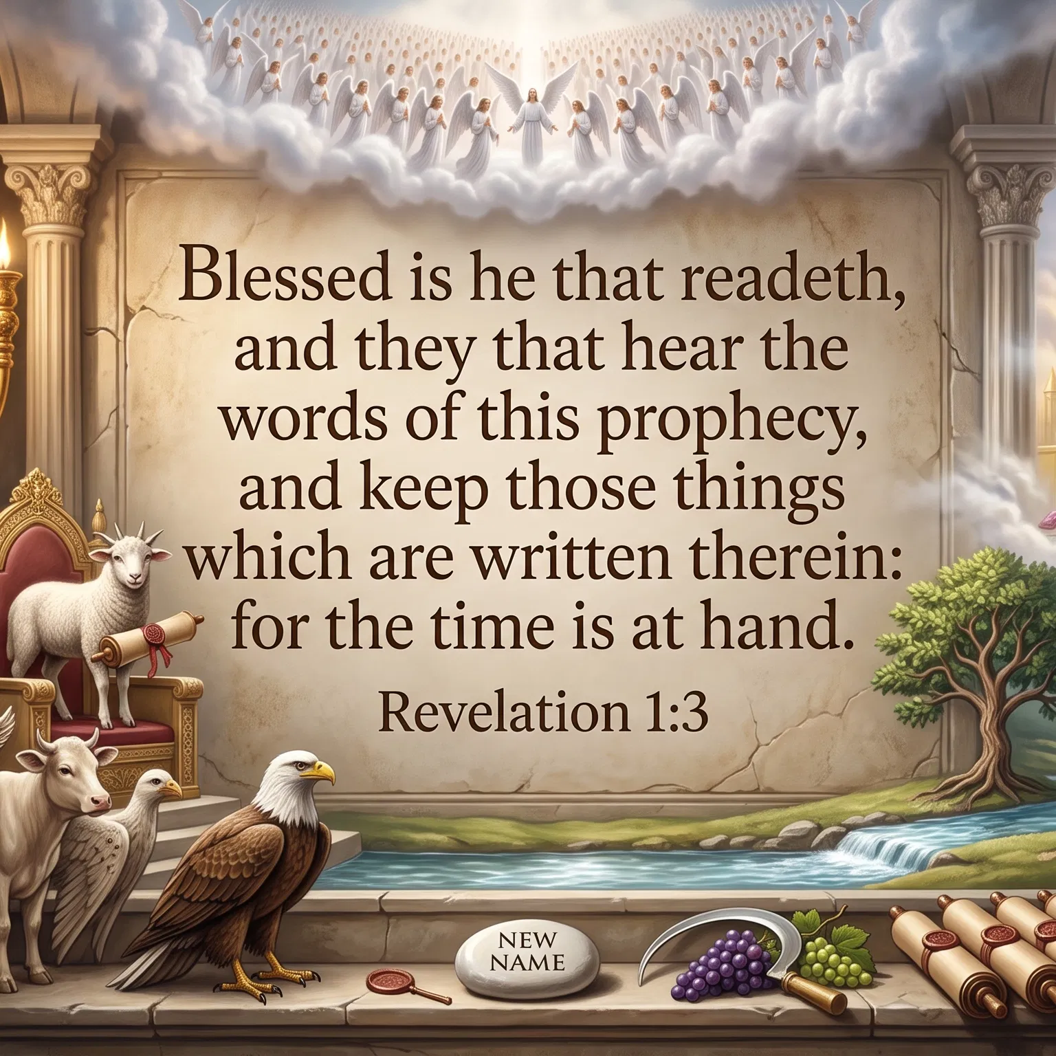 Symbols of Revelation Around the Words of Its Blessing