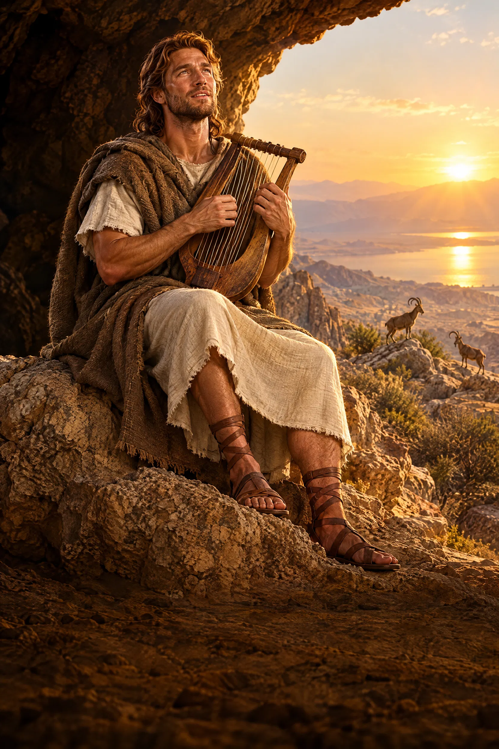 David Plays His Lyre in the Cave at Dawn