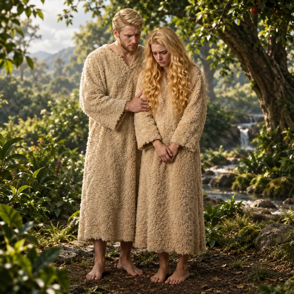 Adam and Eve in Garments of Skin in Eden