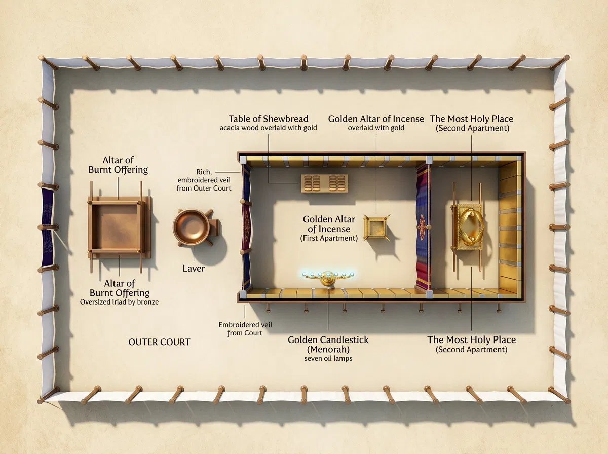 Layout of the Tabernacle Seen from Above