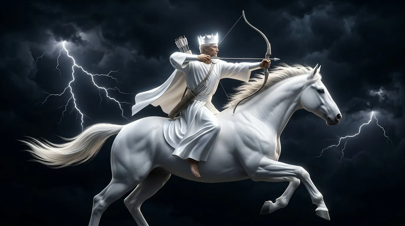 The Rider on the White Horse With a Bow