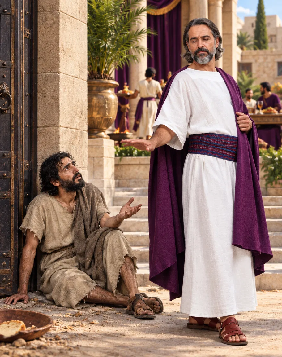 The Rich Man Ignores Lazarus at His Gate