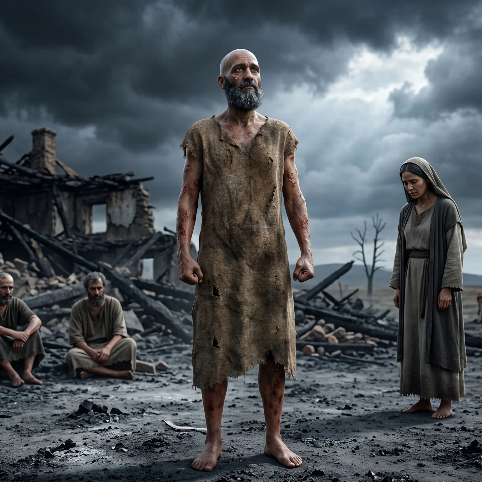 Job Standing Firm Amidst Divine Trial