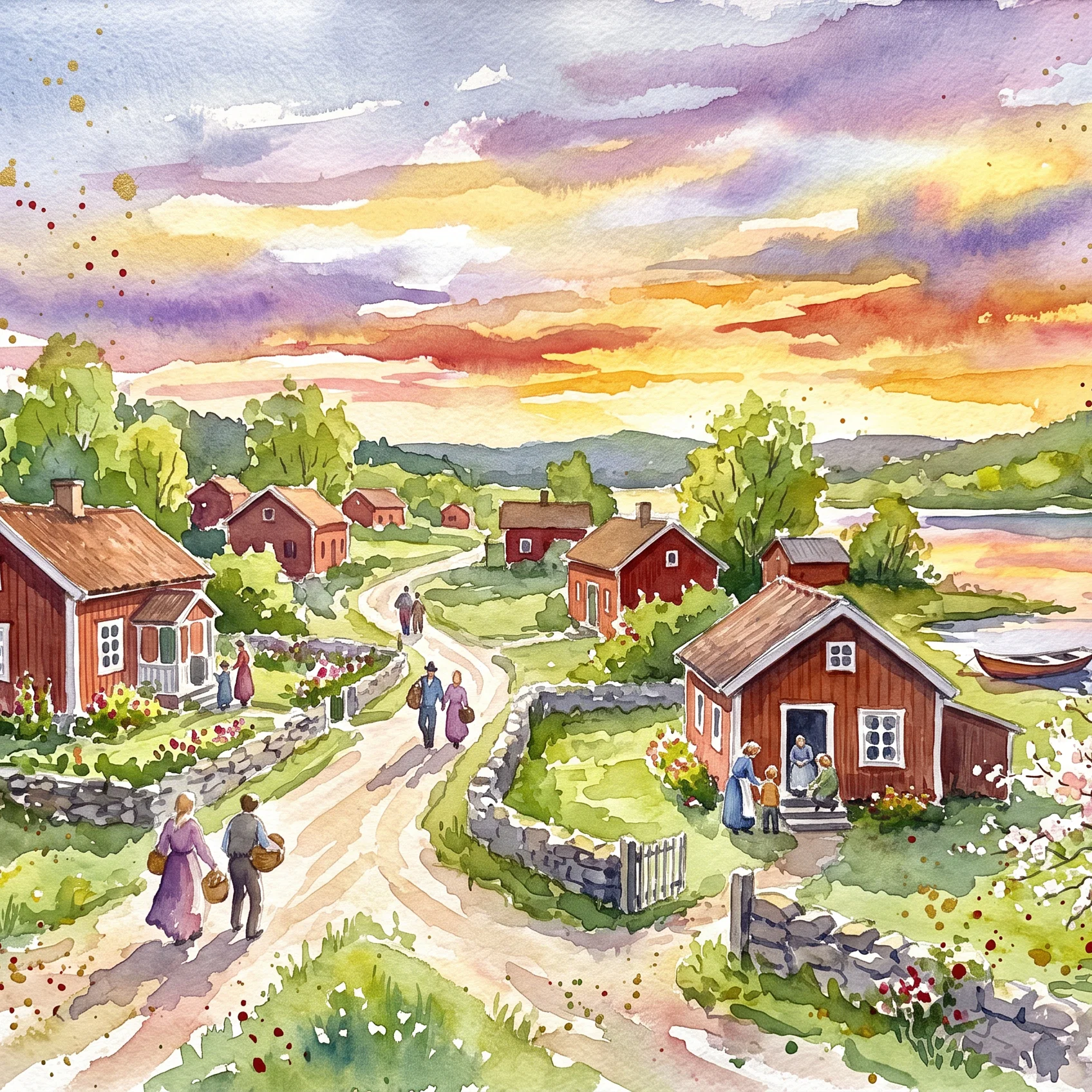 Golden Hour in a Swedish Village