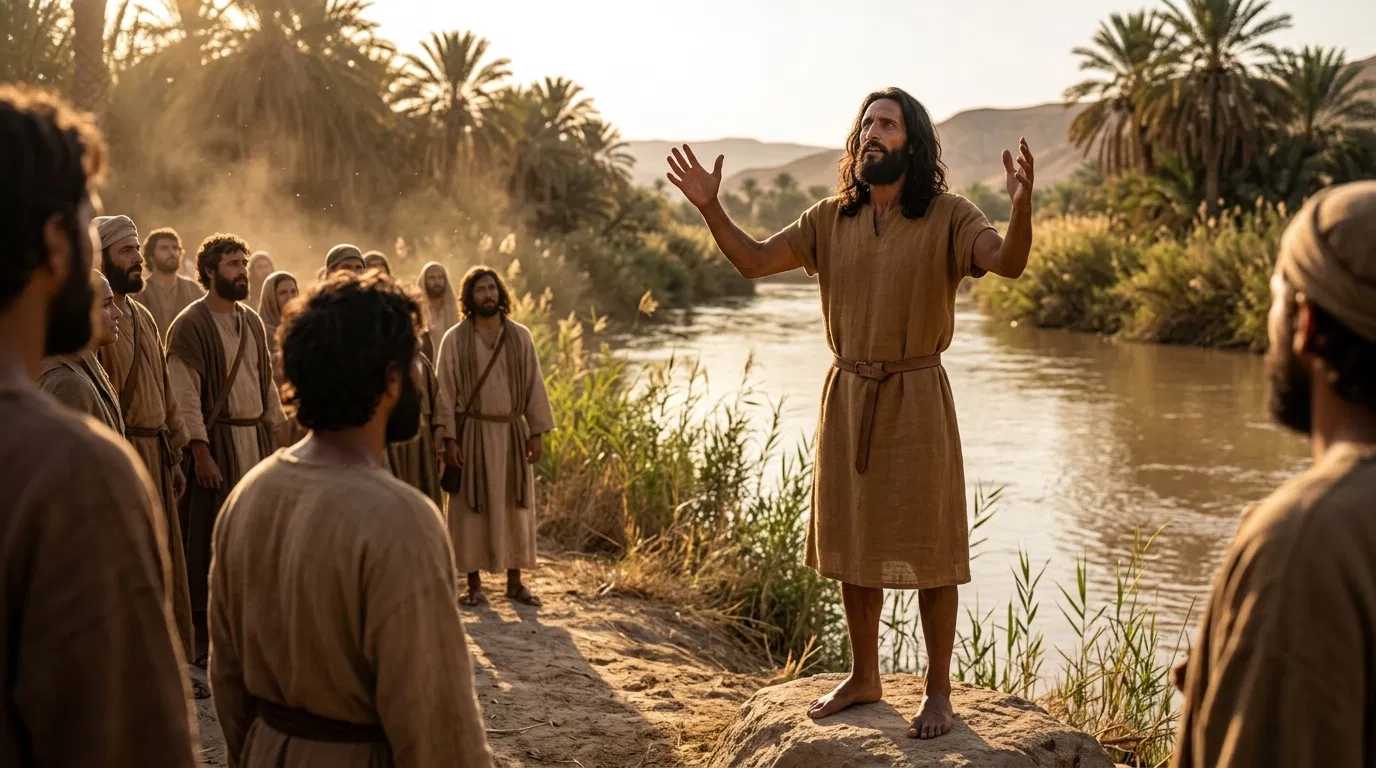John the Baptist Preaching by the Jordan