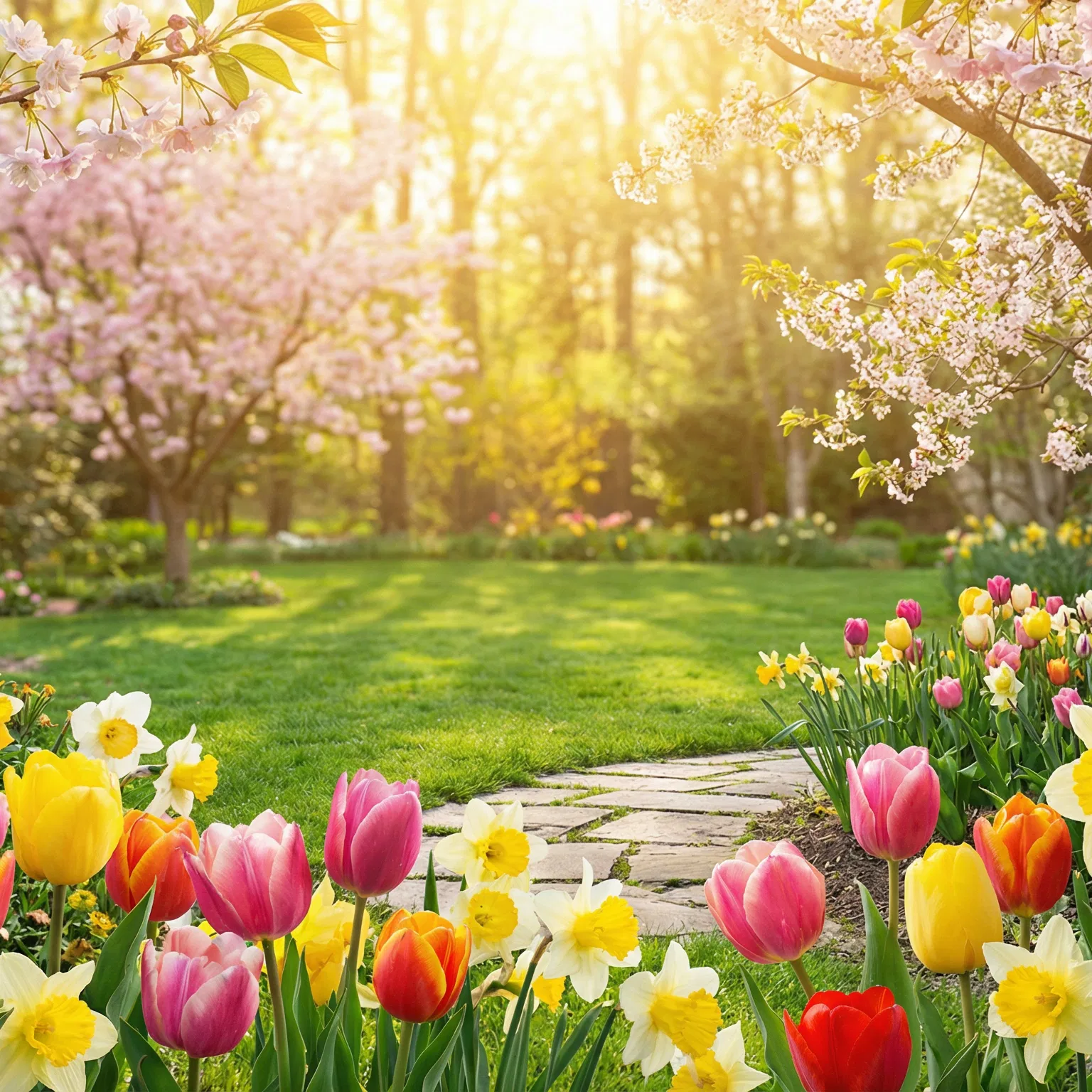 Pretty garden scene
