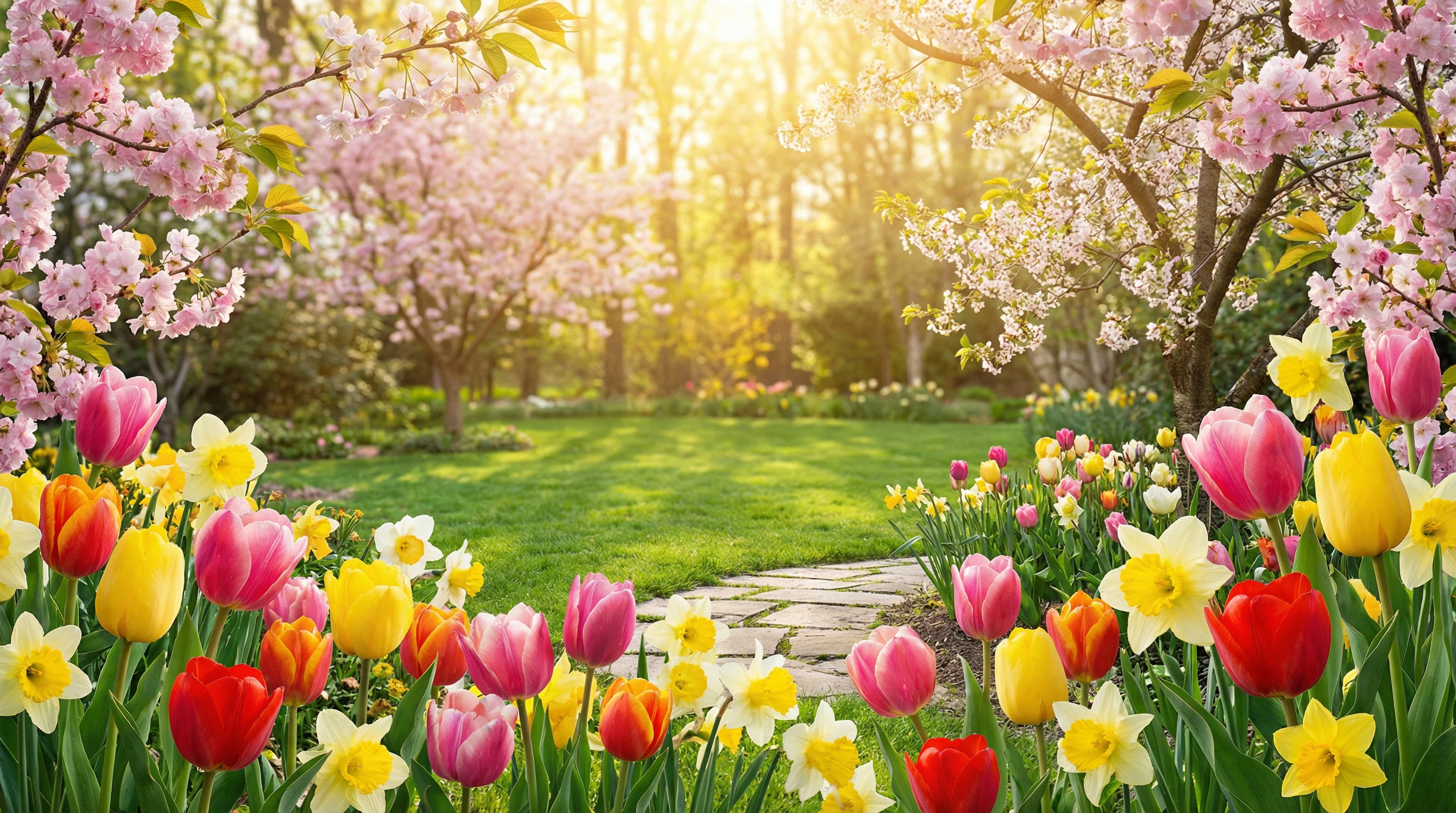 Pretty garden scene
