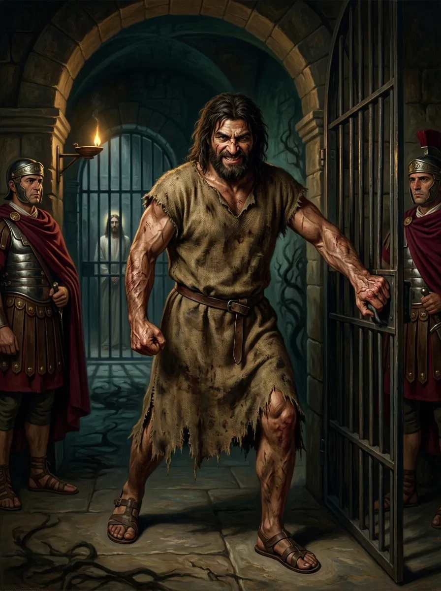 Barabbas Held in the Prison Cell