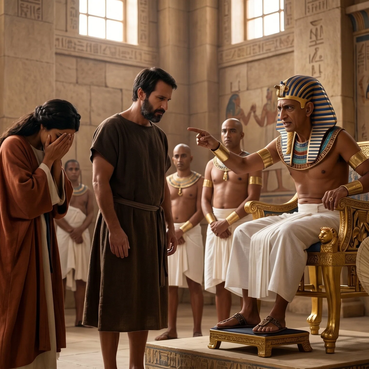 Pharaoh Rebukes Abram in Egyptian Court
