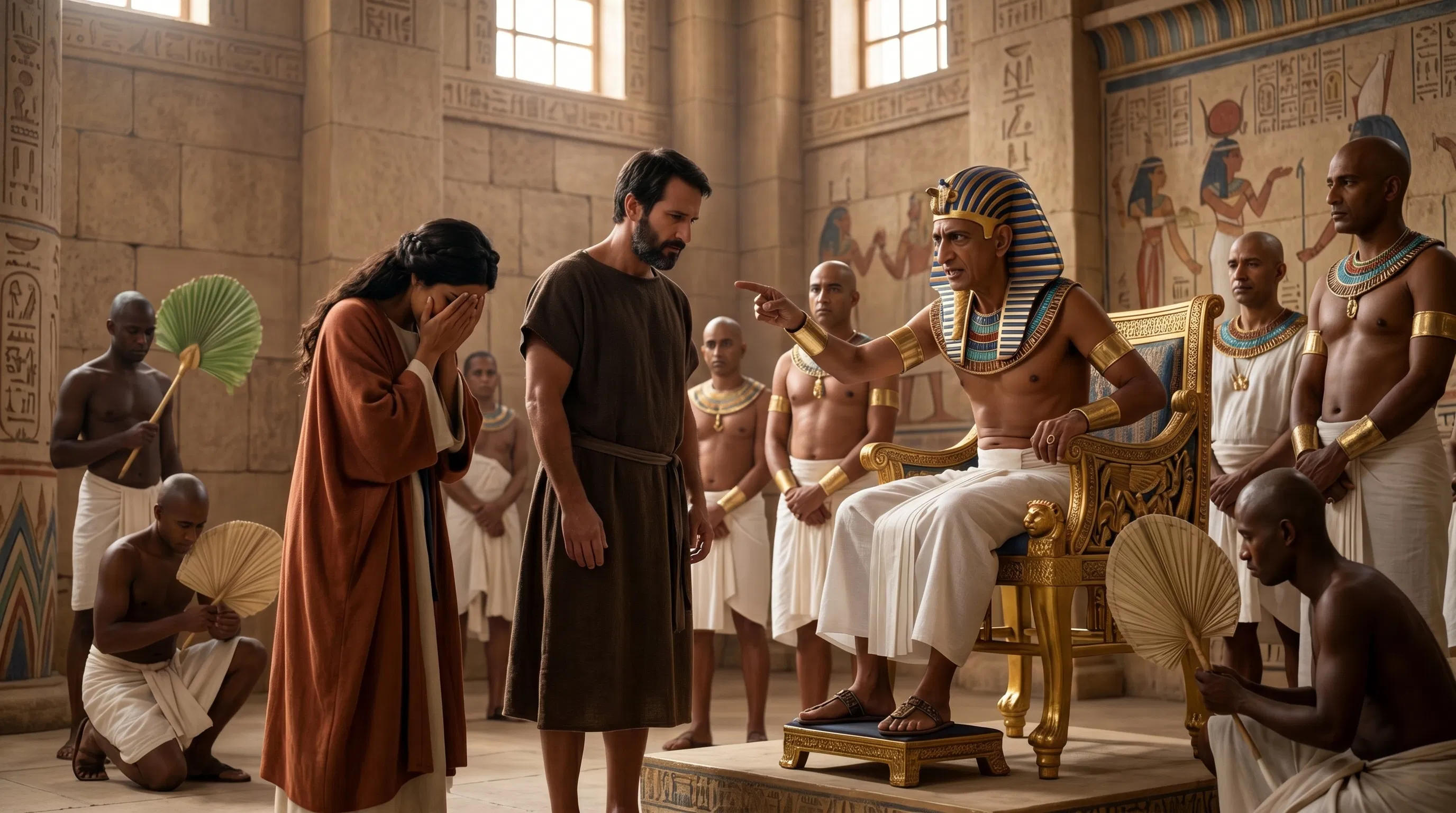 Pharaoh Rebukes Abram in Egyptian Court