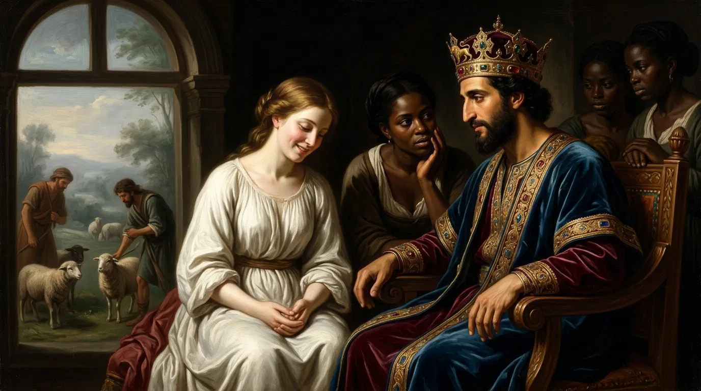 Bride Speaks With the King and Her Attendants